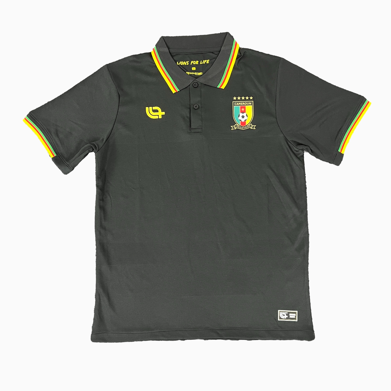 AlphaJersey-Cameroon 25-26 Black Polo Training Jersey - Fans Version