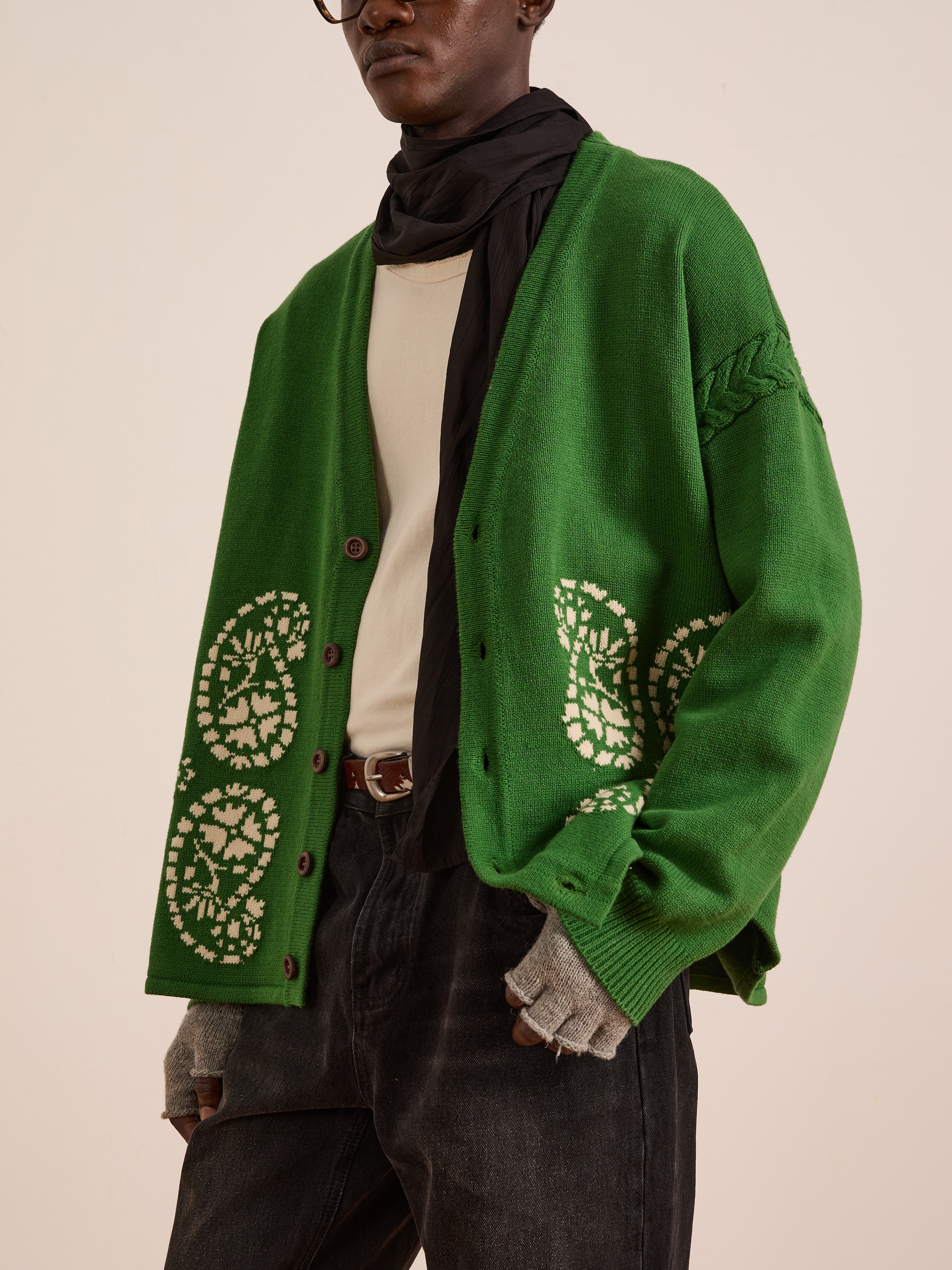 Paisley Knit Cardigan | Modern Menswear by yycbvcnbmmnbm