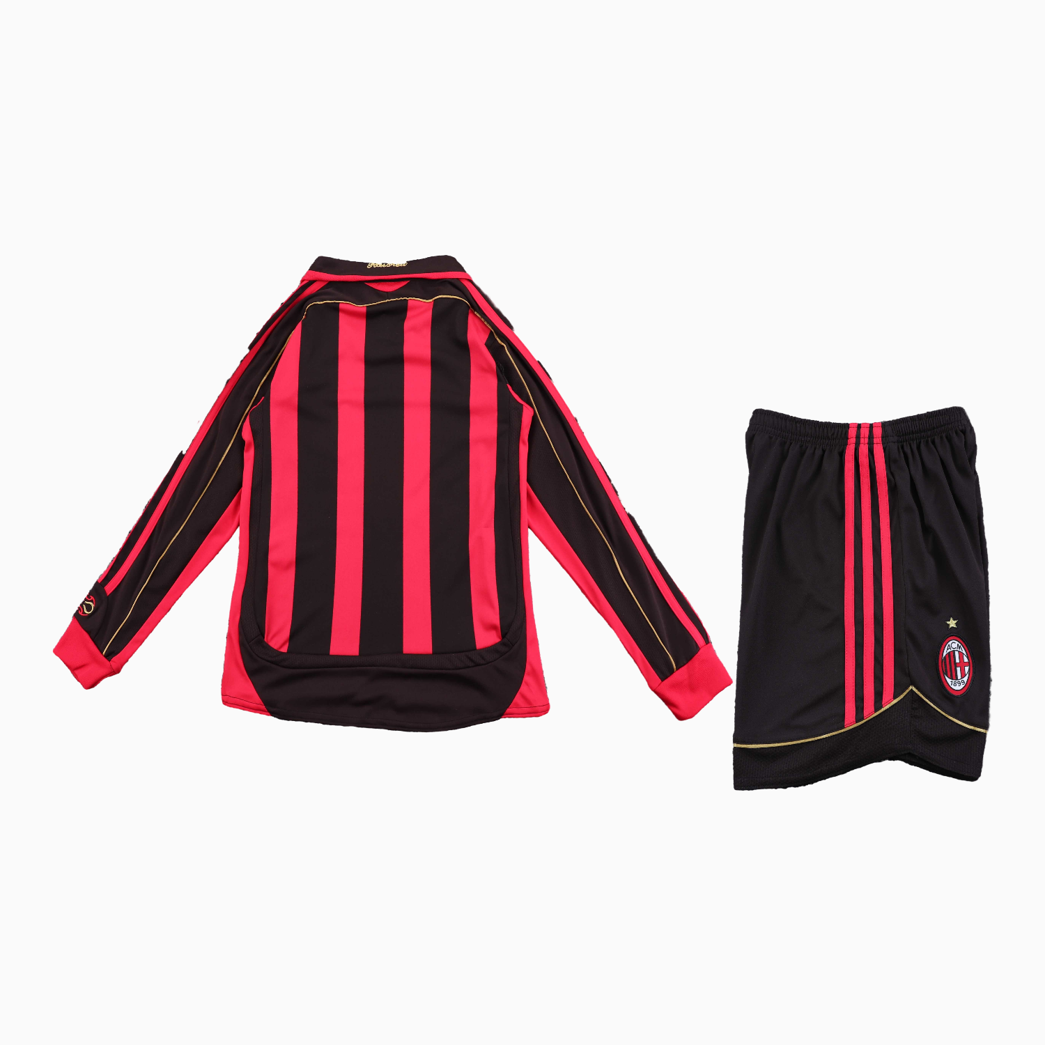 AlphaJersey-Retro AC Milan 2006-07 Home Long Sleeves Kids Kit