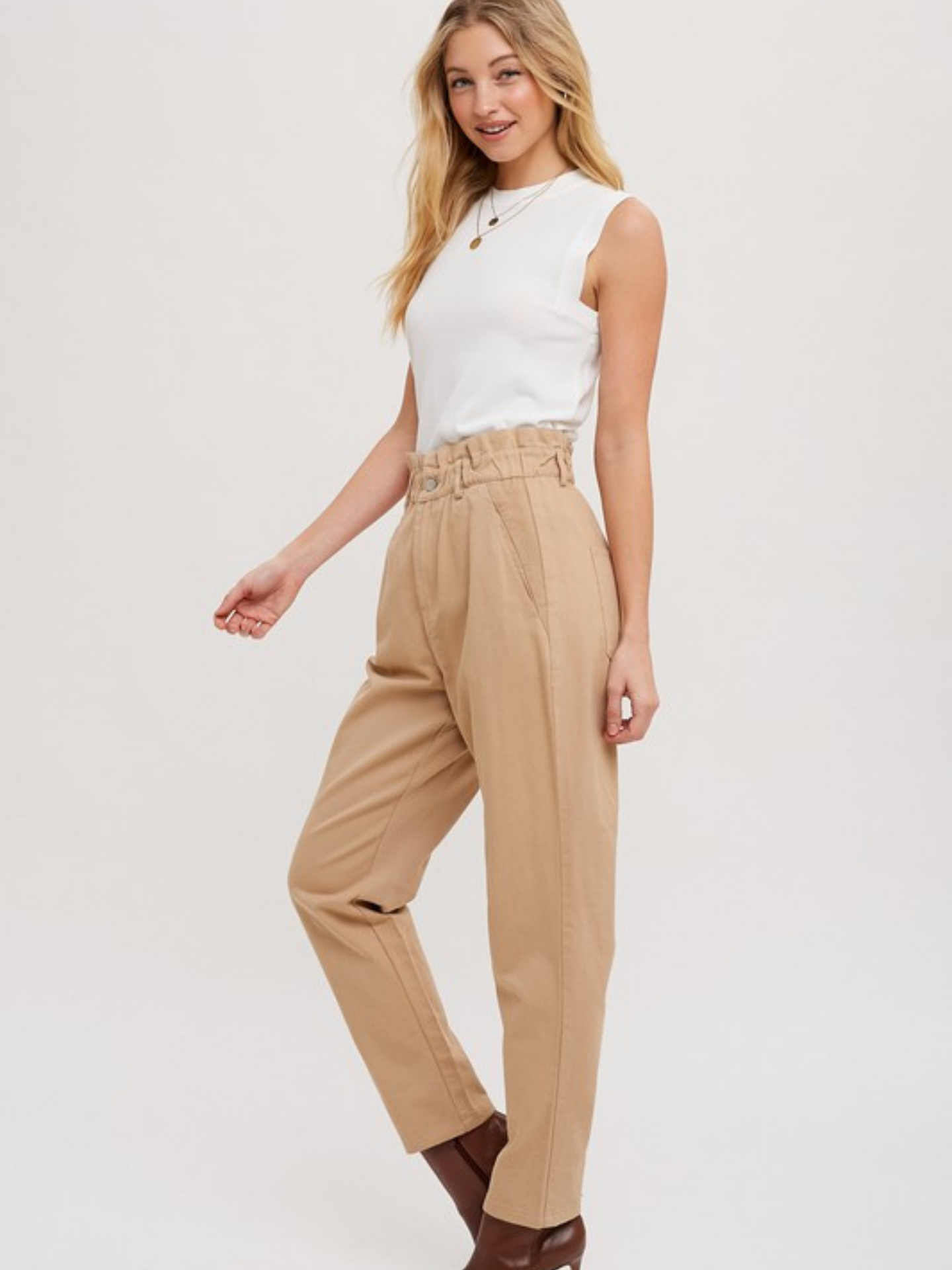 Hi Neck Sleeveless Top | Elegant Women's Fashion by coolavocek