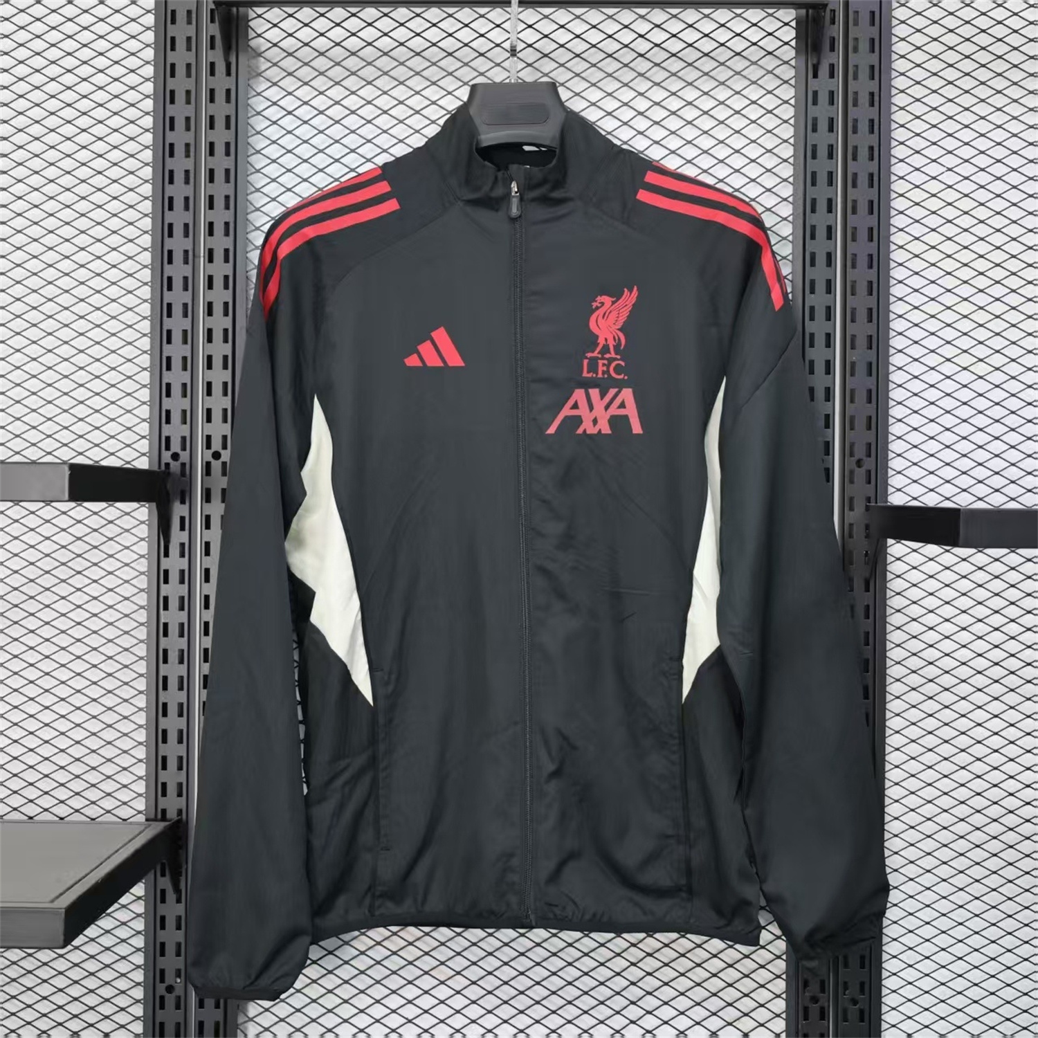 AlphaJersey-Liver.pool 25-26 Black Windbreaker Jacket