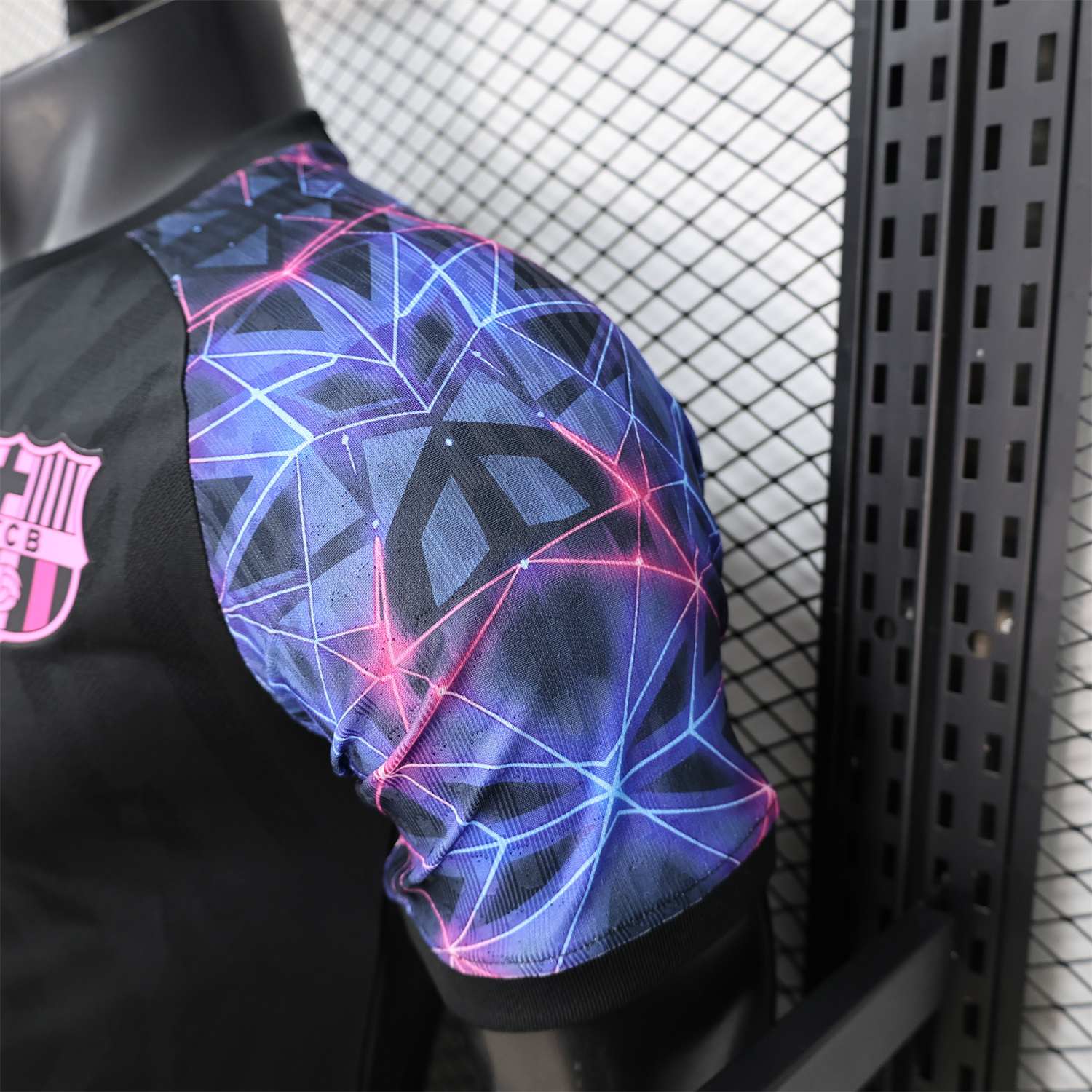 AlphaJersey-Barcelona 25-26 Black With Pink Special White Jersey - Player Version