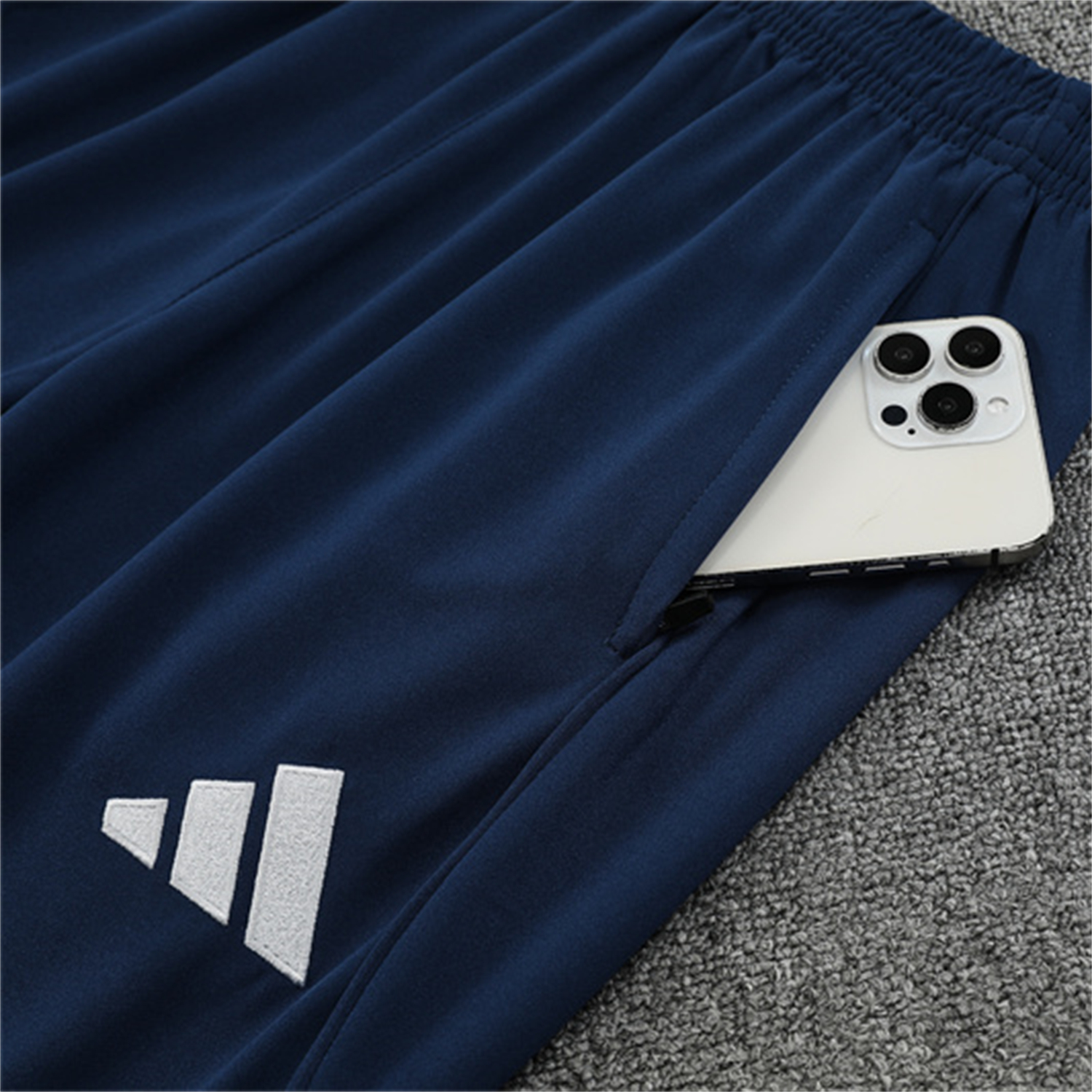 AlphaJersey-Arsenal 25-26 Long Sleeves Training Set - Light Grey Top & Blue Pants