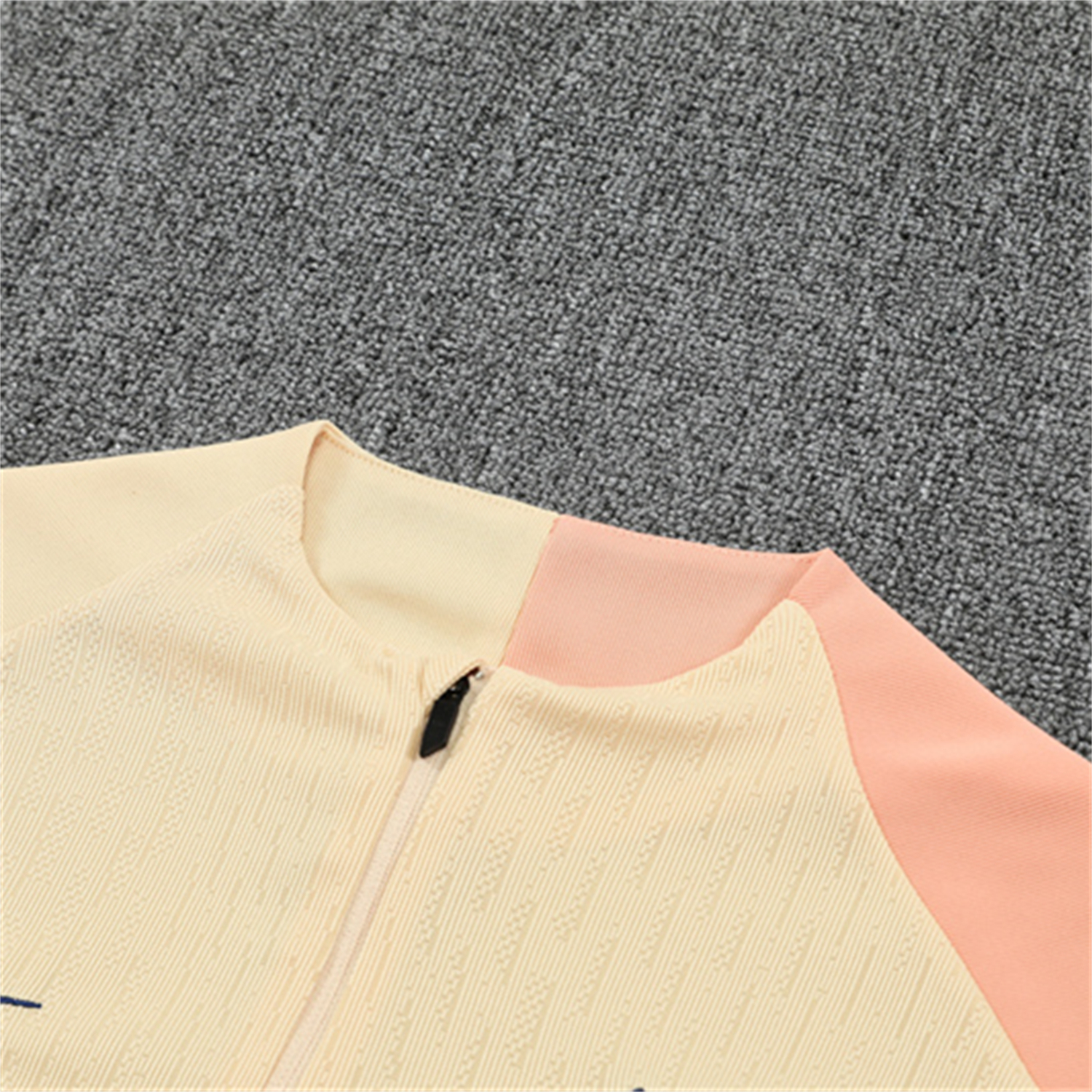 AlphaJersey-Barcelona 25-26 Long Sleeve Training Set - Player Version - Light Yellow Top and Blue Pants