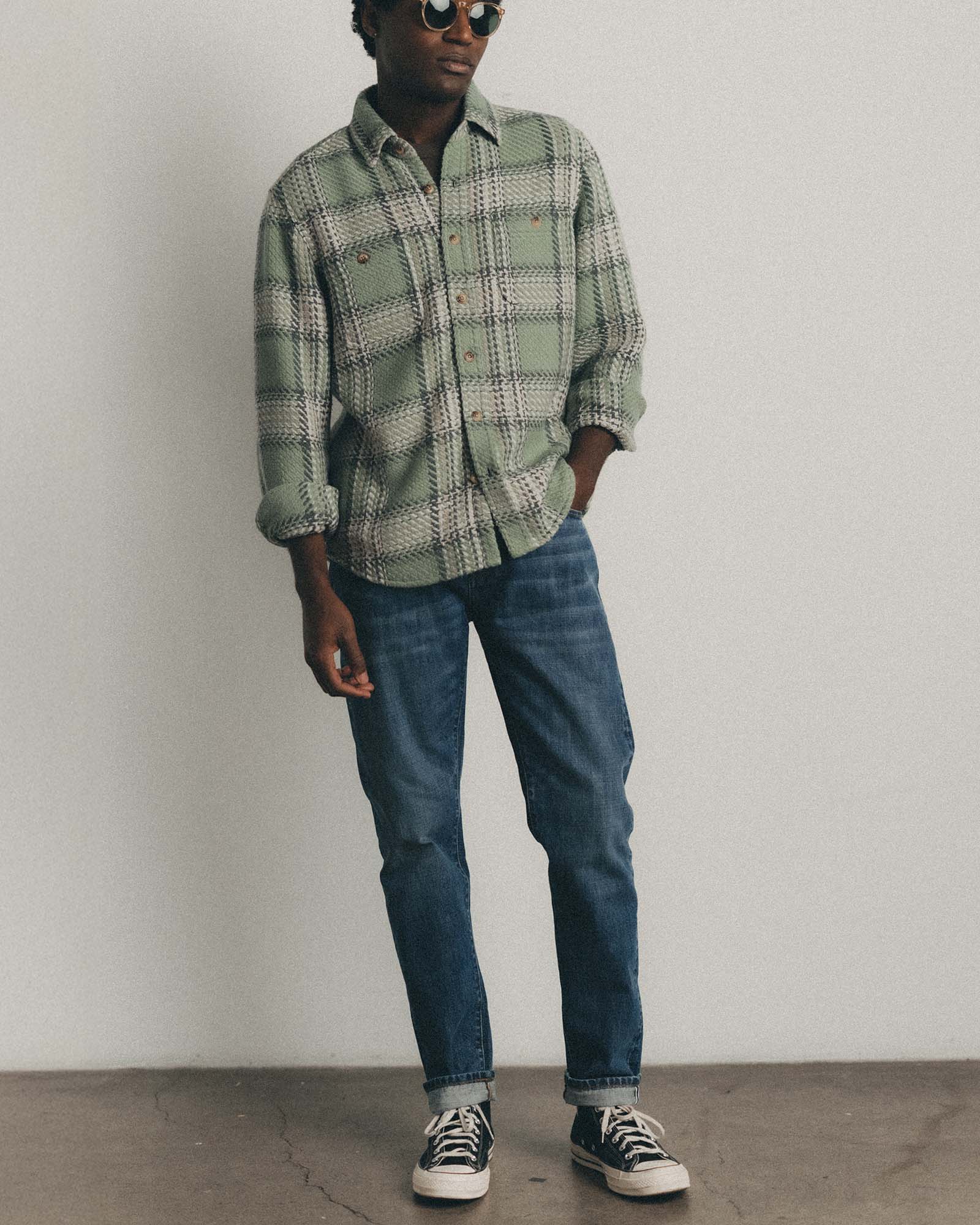 The Cutter Overshirt in Sage Plaid | Modern Menswear by yycbvcnbmmnbm