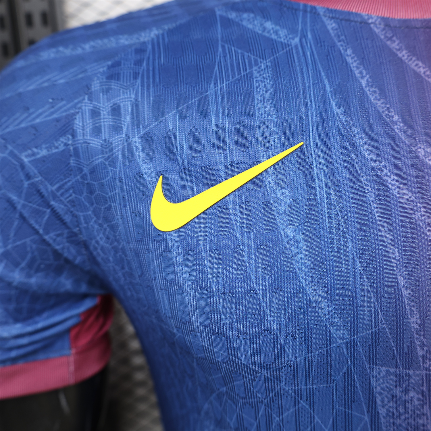 AlphaJersey-Barcelona 25-26 Red And Blue Gradient Special White Jersey - Player Version