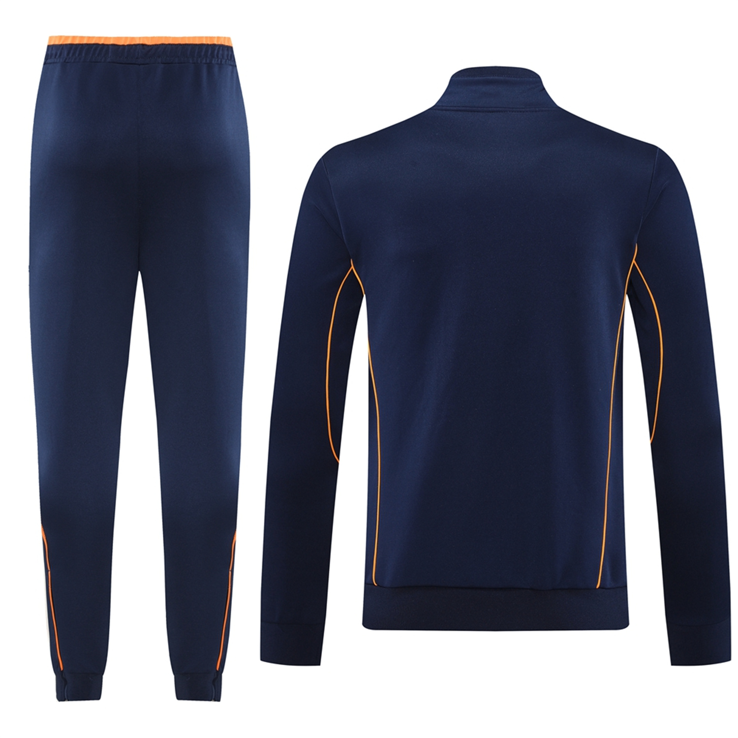 AlphaJersey-Real Madrid 25-26 Jacket Training Tracksuit - Royal Blue Jackets & Pants with Orange Lines