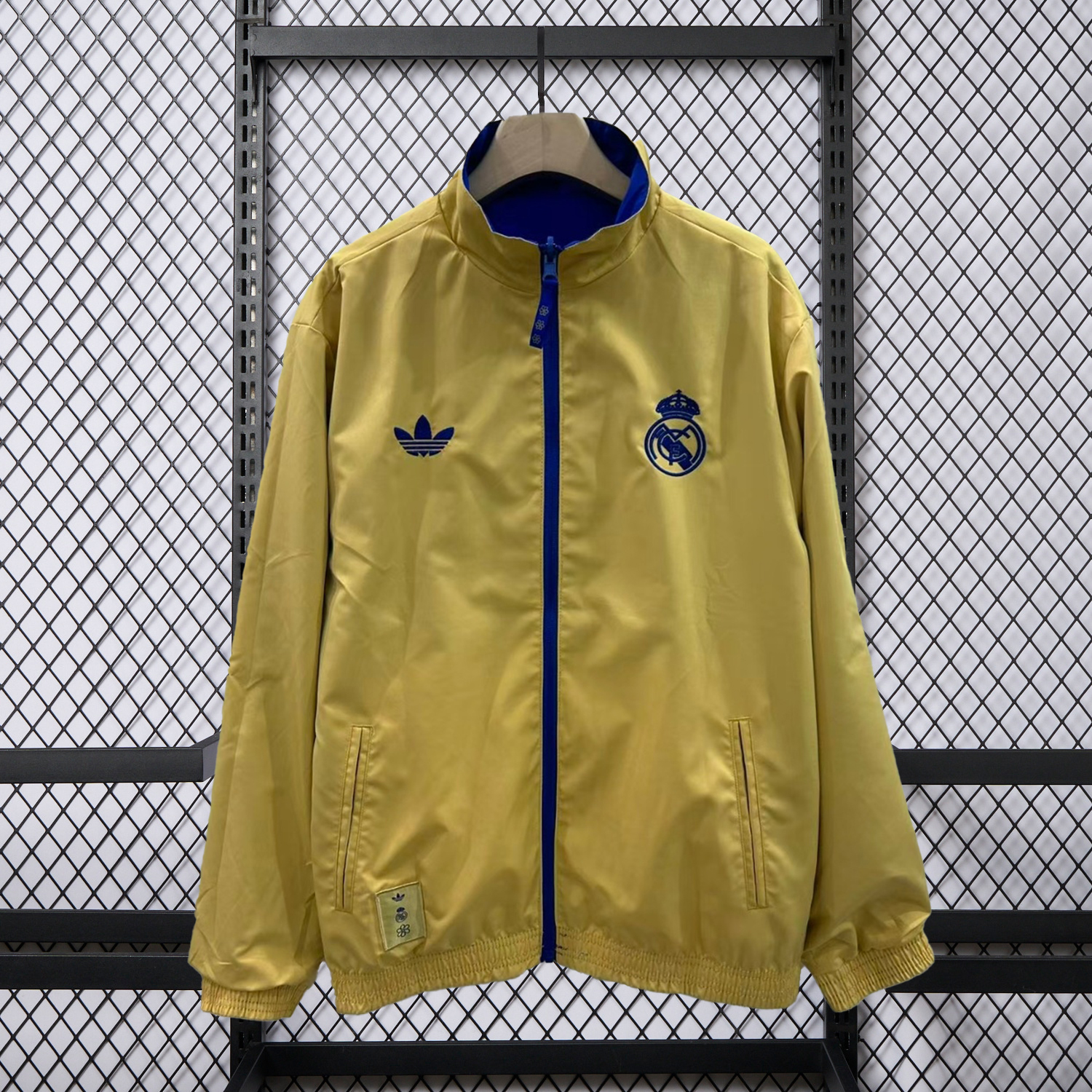 AlphaJersey-Real Madrid 25-26 Cultural Story Chinese Lucky Double Sided Windbreaker Jacket - Blue