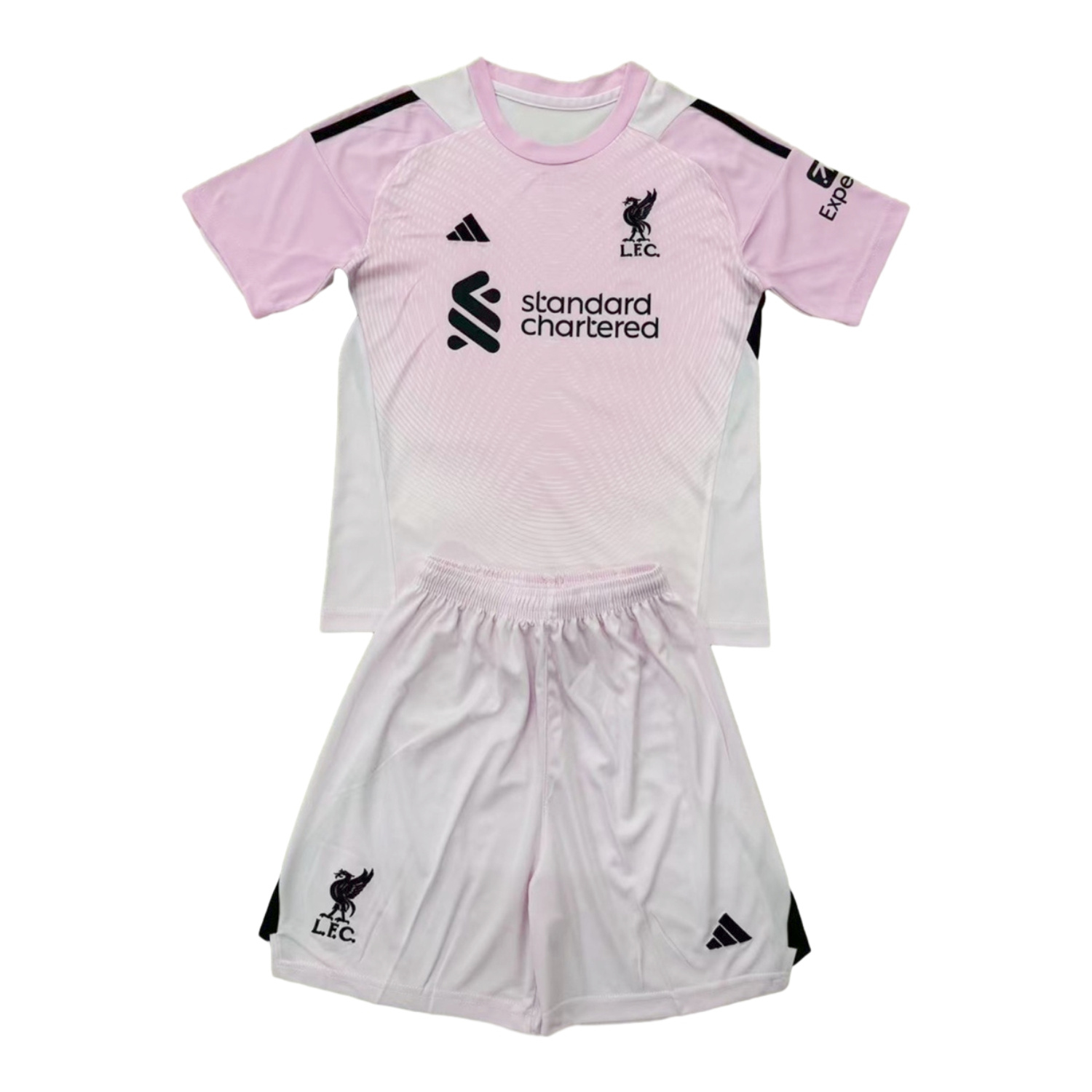 AlphaJersey-Liver.pool 25-26 Light Pink Goalkeeper Men's Adult Jersey Set - Fans Version