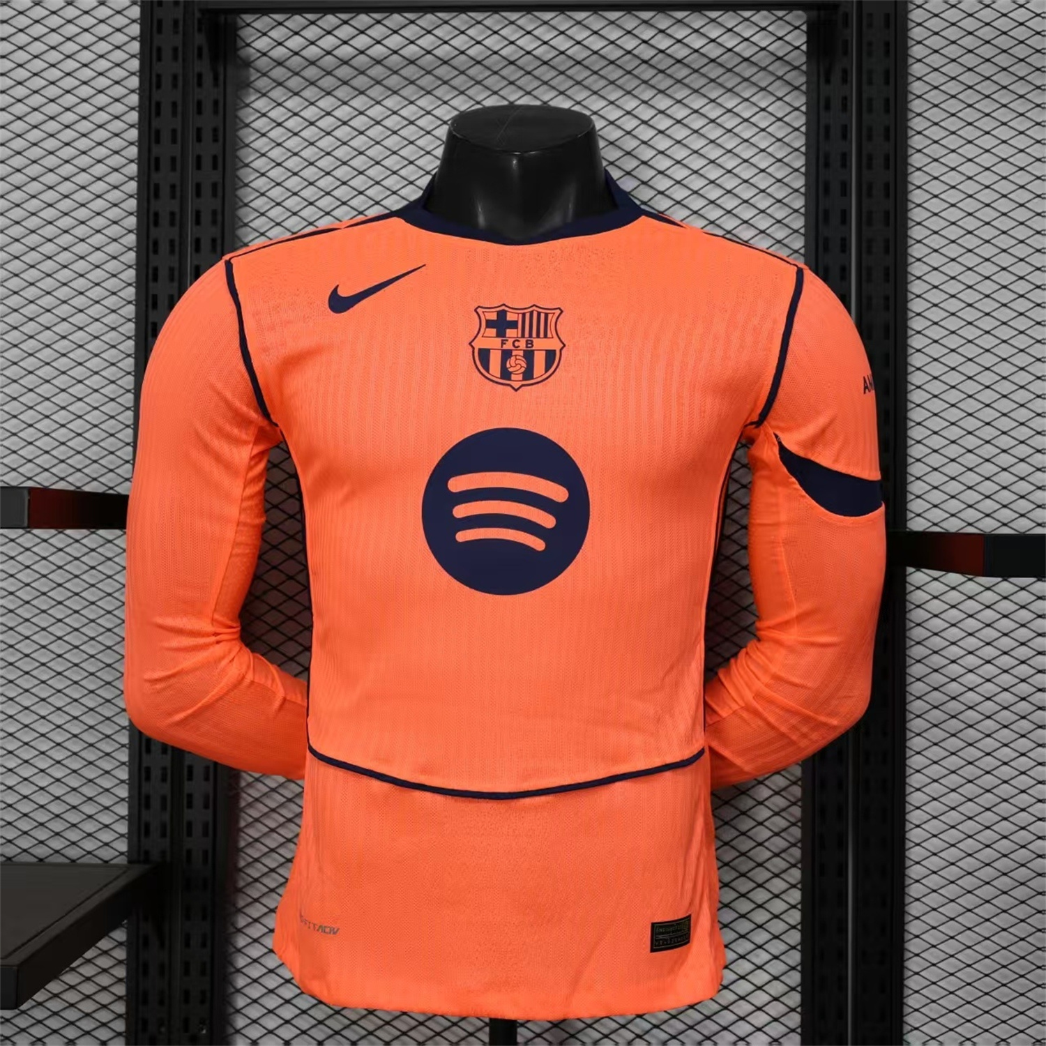 AlphaJersey-Barcelona 25-26 Third Orange Long Sleeves Jersey - Player Version
