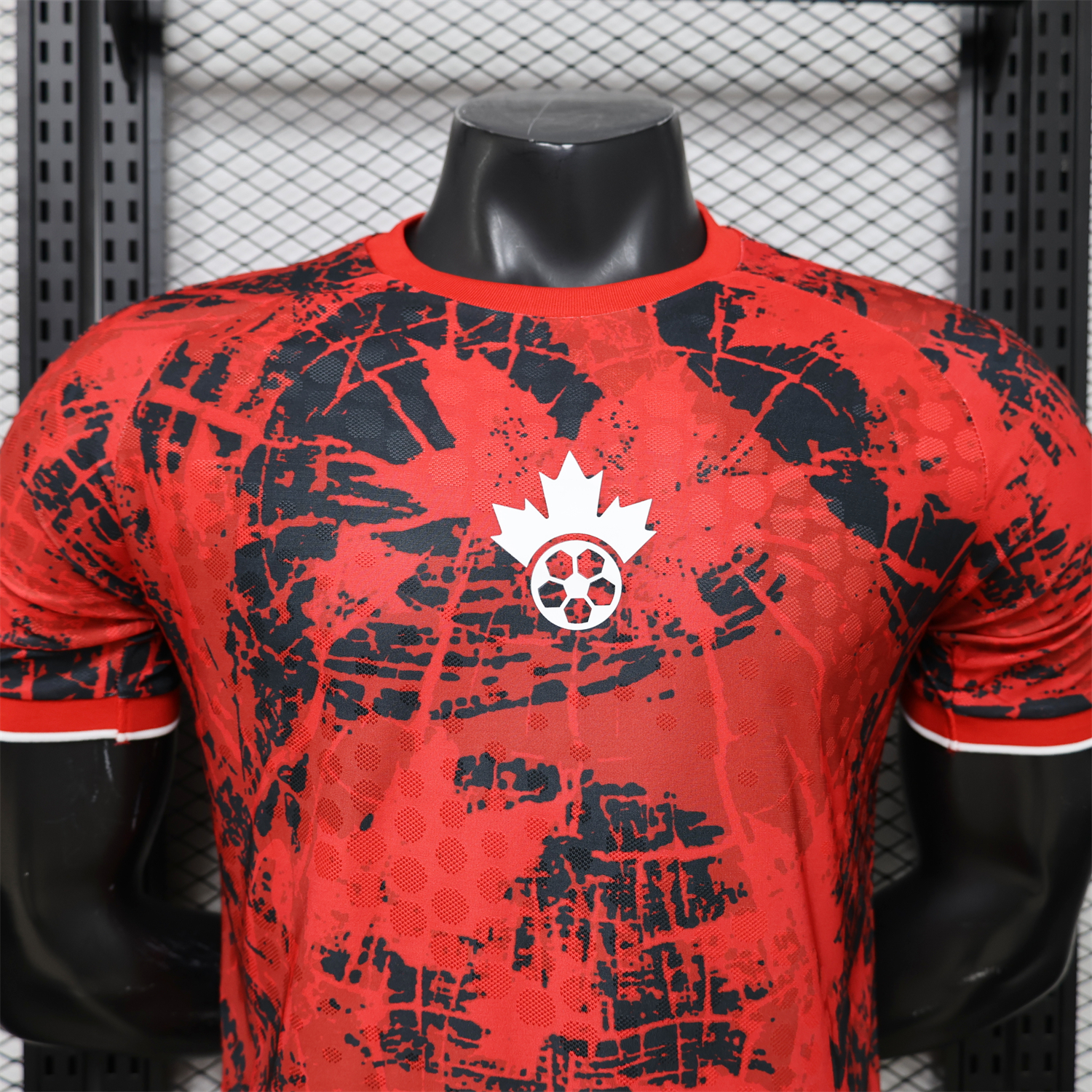 AlphaJersey-Canada 2026 Red With Black Special Jersey - Player Version