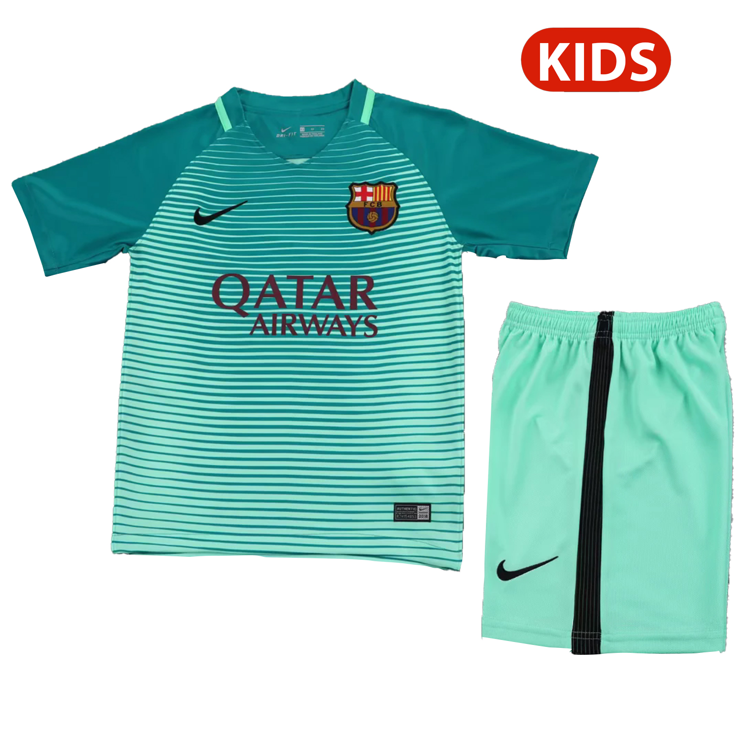 AlphaJersey-Retro Barcelona 2016-17 Third Kids Kit
