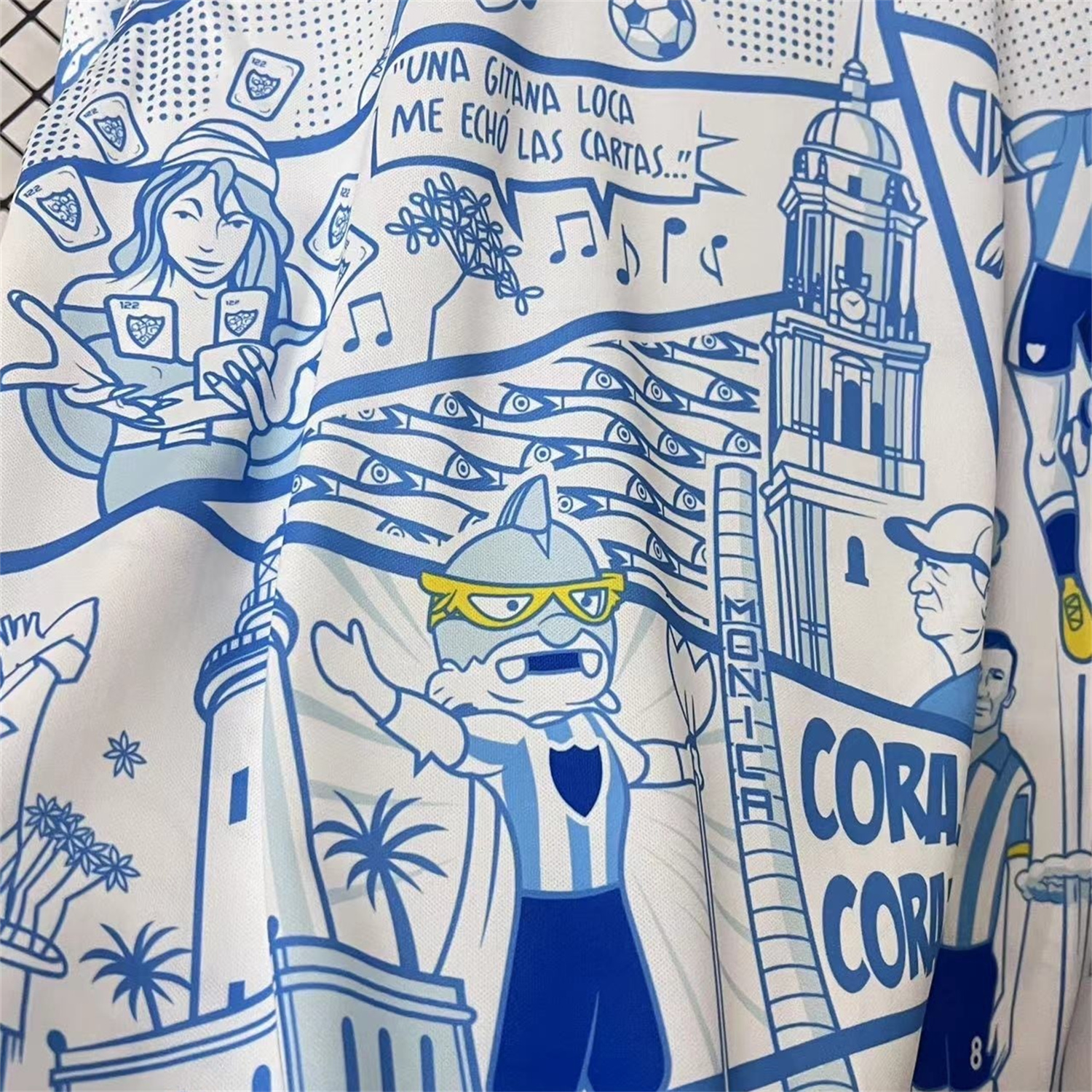 AlphaJersey-Malaga 25-26 Blue Graffiti Special Edition Jersey - Fans Version