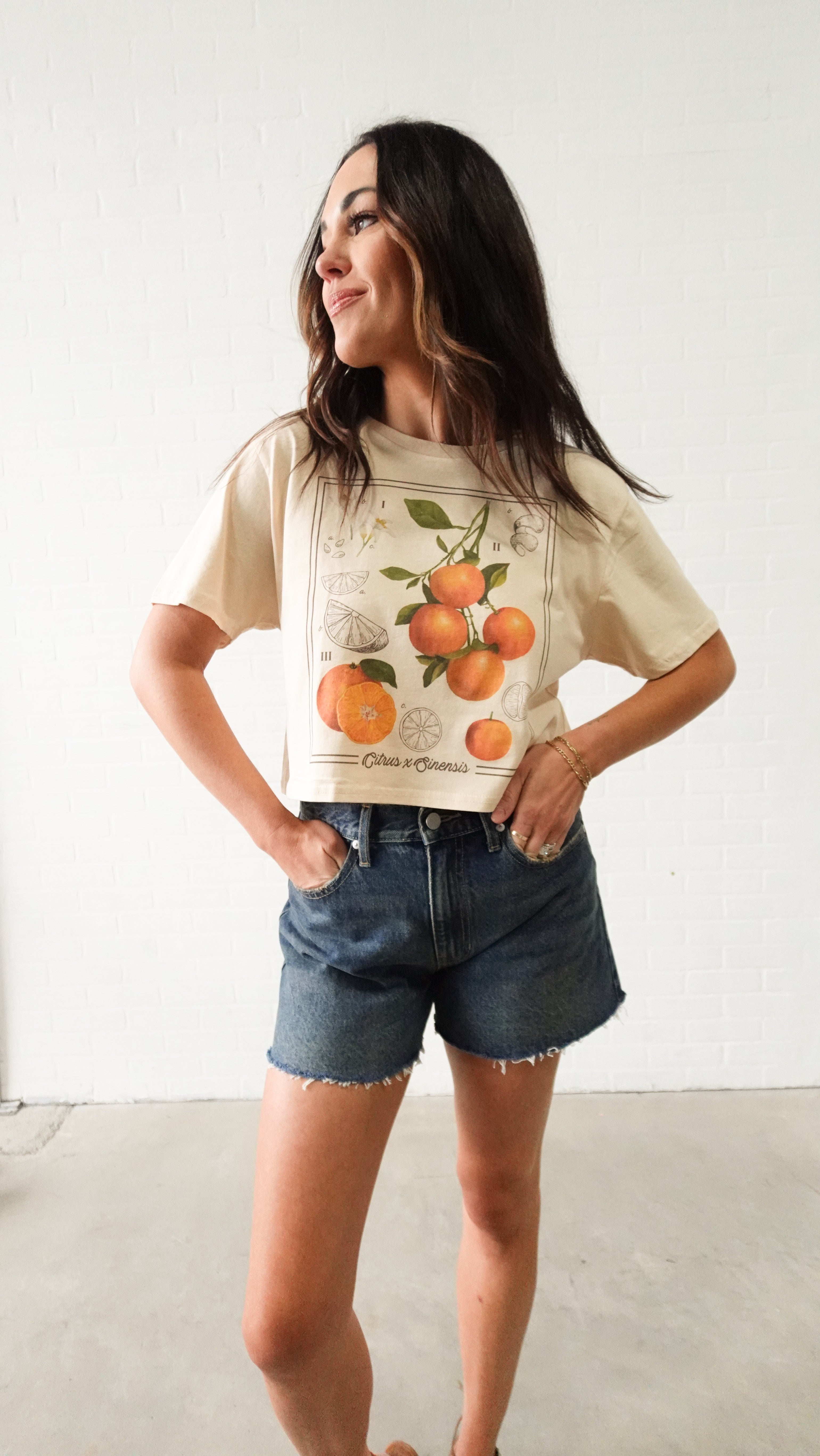 Dark Wash Denim Shorts with Raw Hem | Elegant Women's Fashion by coolavocek
