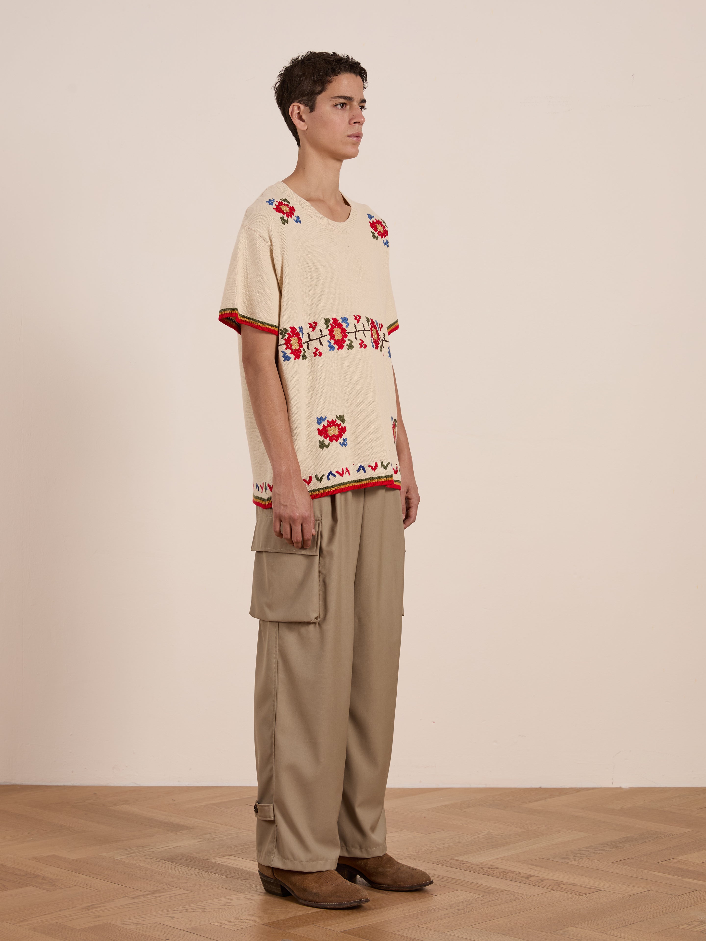 Knit Flower Petal Tee | Modern Menswear by yycbvcnbmmnbm