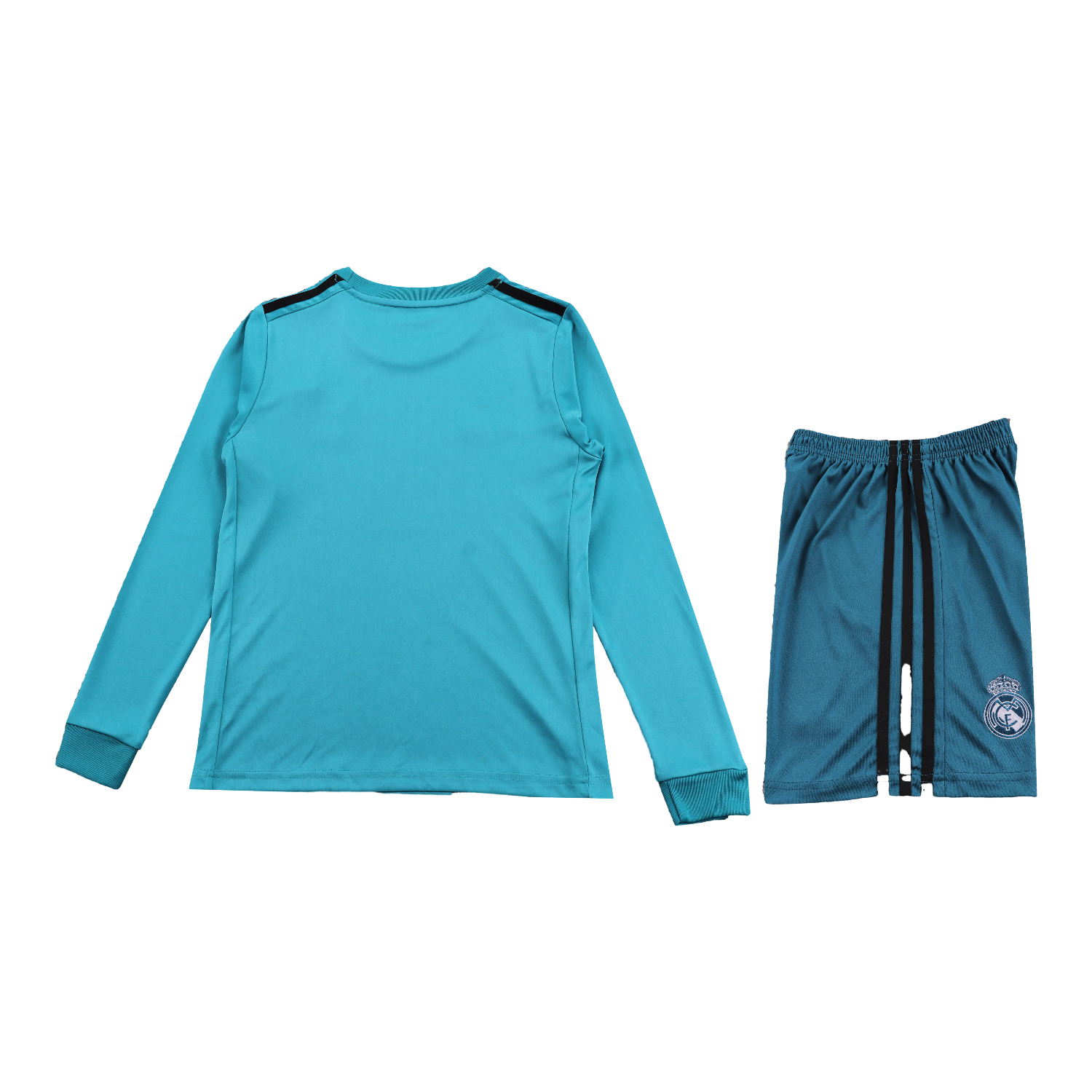 AlphaJersey-Retro Real Madrid 17-18 Third Long Sleeves Kids Kit