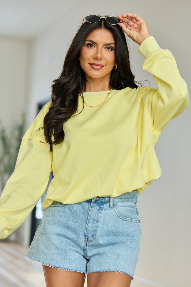 Prestyn Yellow Bubble Long Sleeve Top | Elegant Women's Fashion by coolavocek