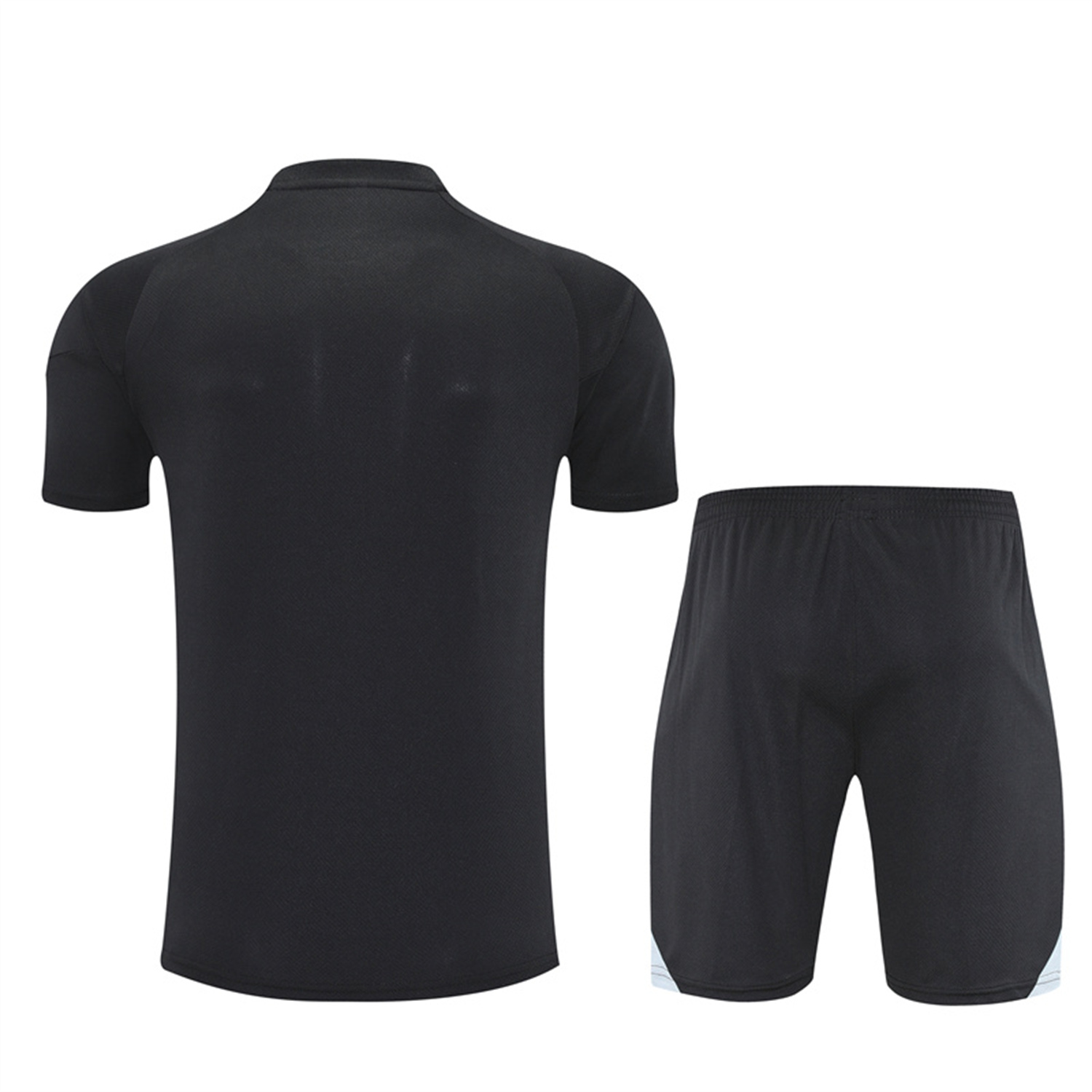 AlphaJersey-Real Madrid 25-26 Short-Sleeve Training Set - Yellow Line Black Top and Black Shorts