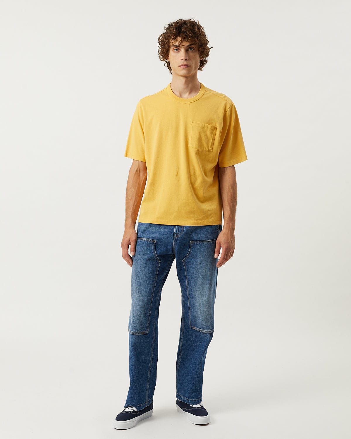 Garment Dye Tee - Gold | Modern Menswear by yycbvcnbmmnbm