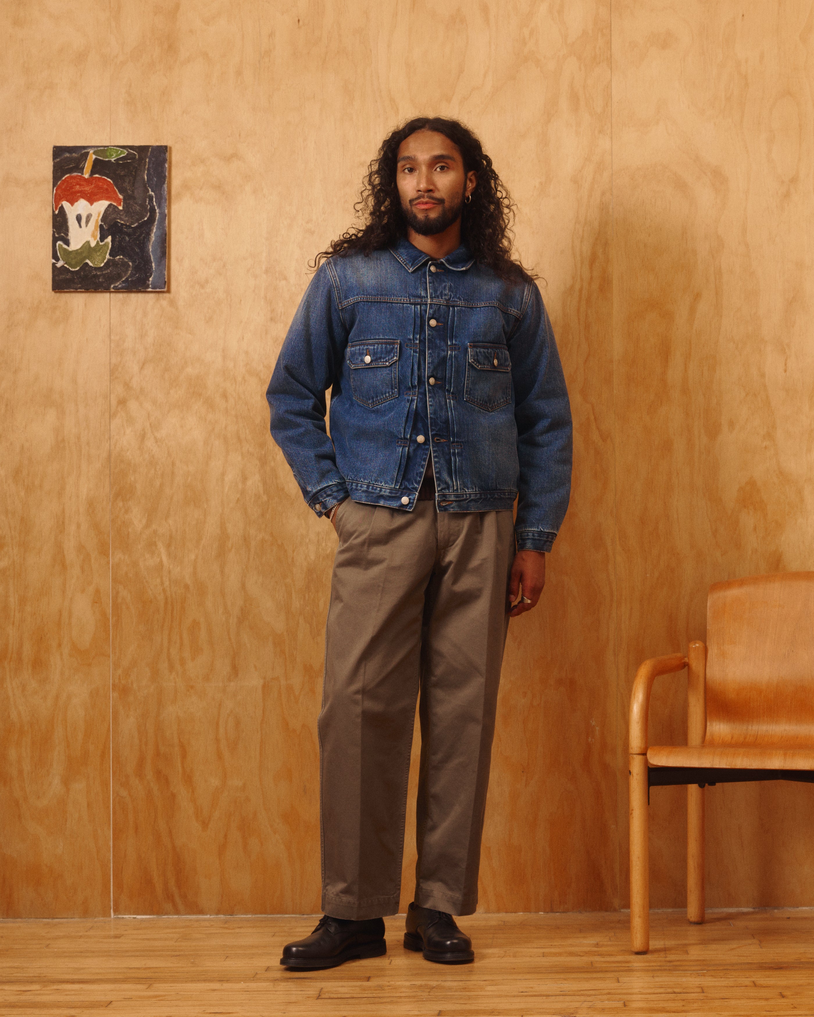 Wayfarer Wool Blanket Lined Denim Trucker | Modern Menswear by yycbvcnbmmnbm