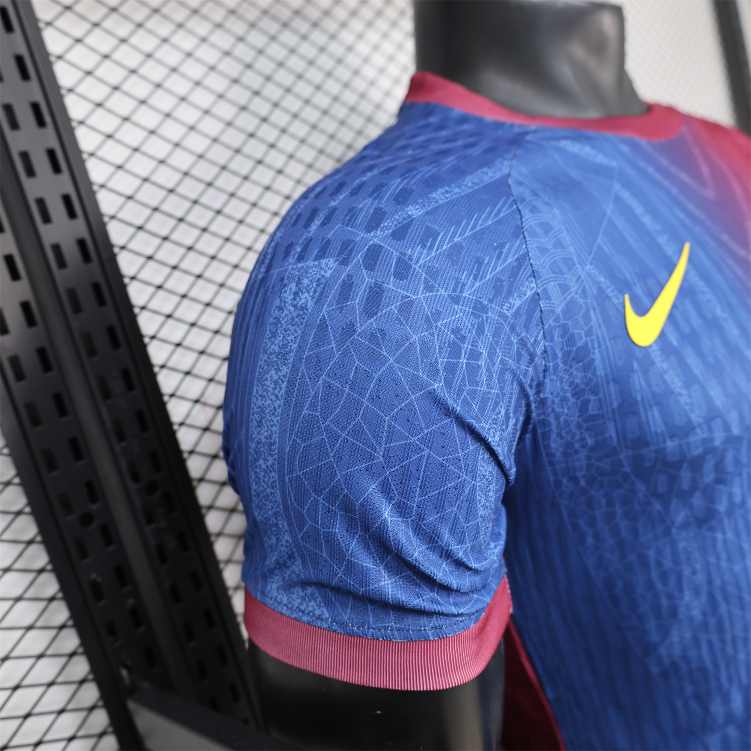 AlphaJersey-Barcelona 25-26 Red And Blue Gradient Special White Jersey - Player Version