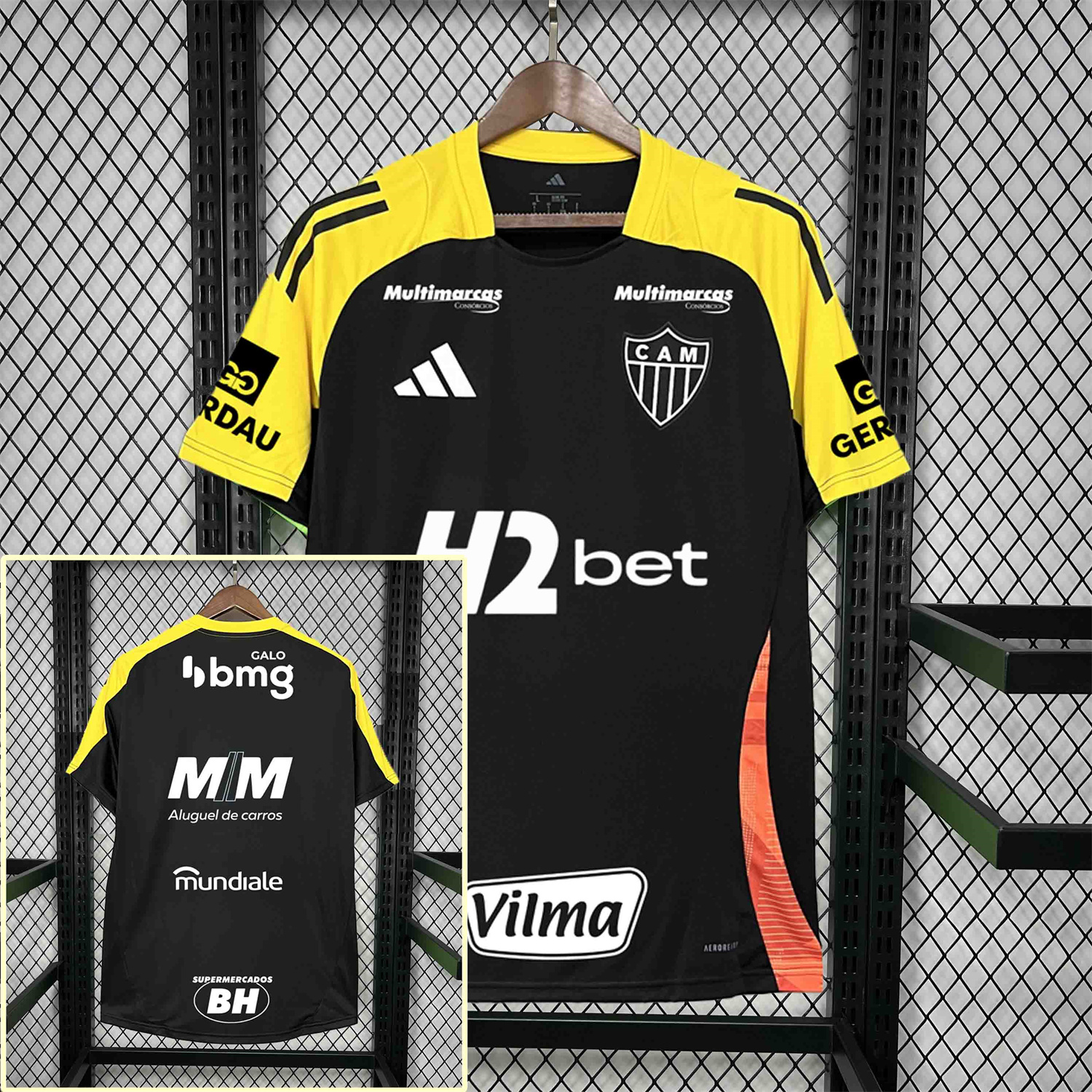 AlphaJersey-Atletico Mineiro 25-26 Black Pre-Match Training Jersey - Fans Version