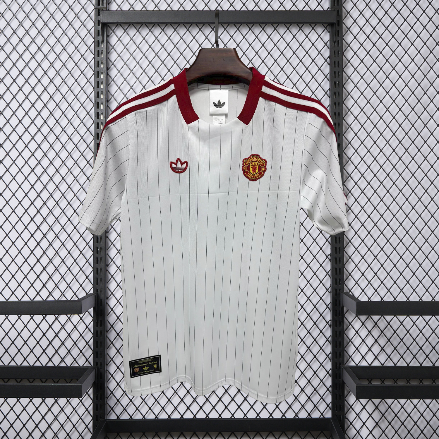AlphaJersey-Manchester United 25-26 Trefoil White Travel Jersey - Fans Version