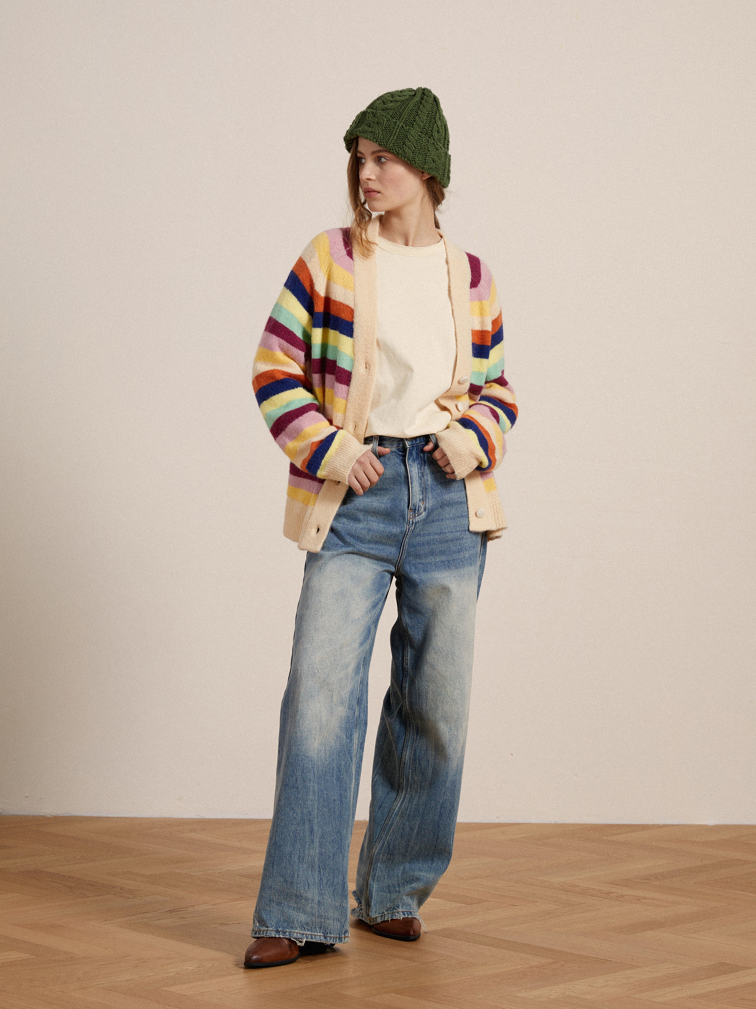 Razi Multi Stripe Cardigan | Modern Menswear by yycbvcnbmmnbm