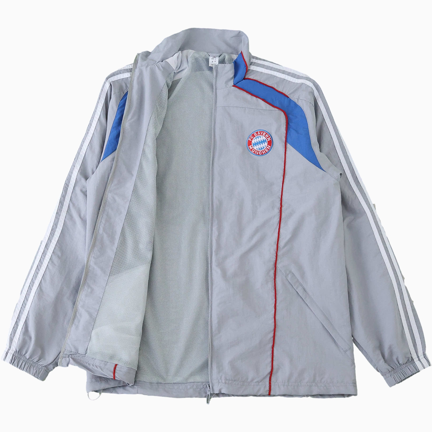 AlphaJersey-Bayern Munich 25-26 Grey Throwback Windbreaker Jacket - Grey