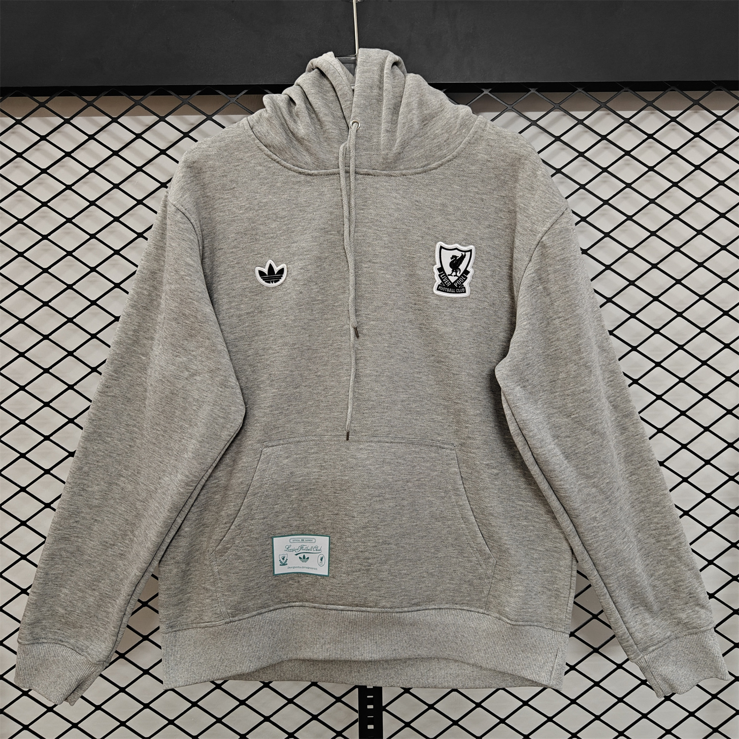 AlphaJersey-Liver.pool 25-26 Originals Terrace Icon White Team Logo Unisex Pullover Hoodie