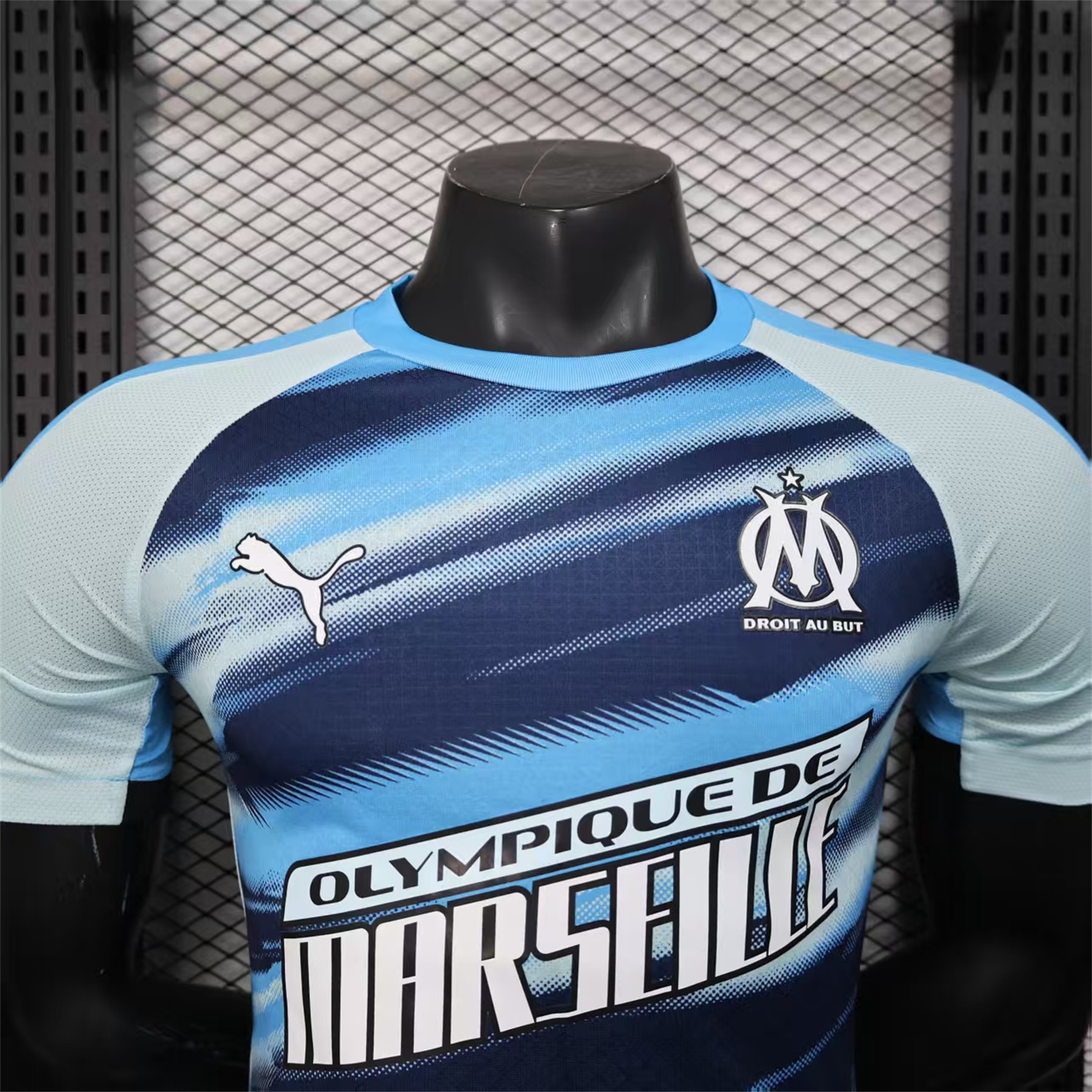 AlphaJersey-Marseille 25-26 Blue Gradient Training Jersey - Player Version