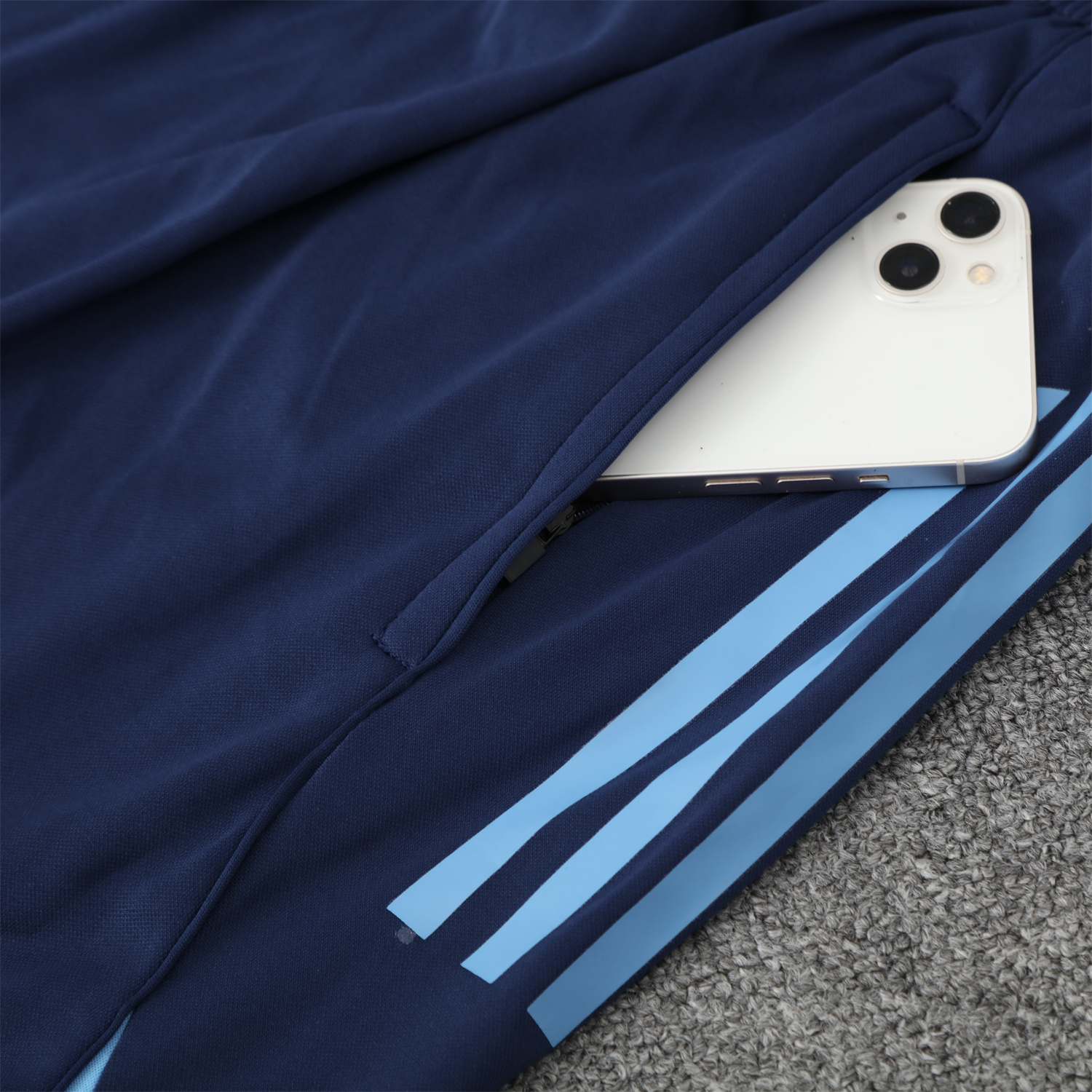 AlphaJersey-Real Madrid 25-26 Vest Training Set - Blue Water Pattern Top & Deep Blue Shorts