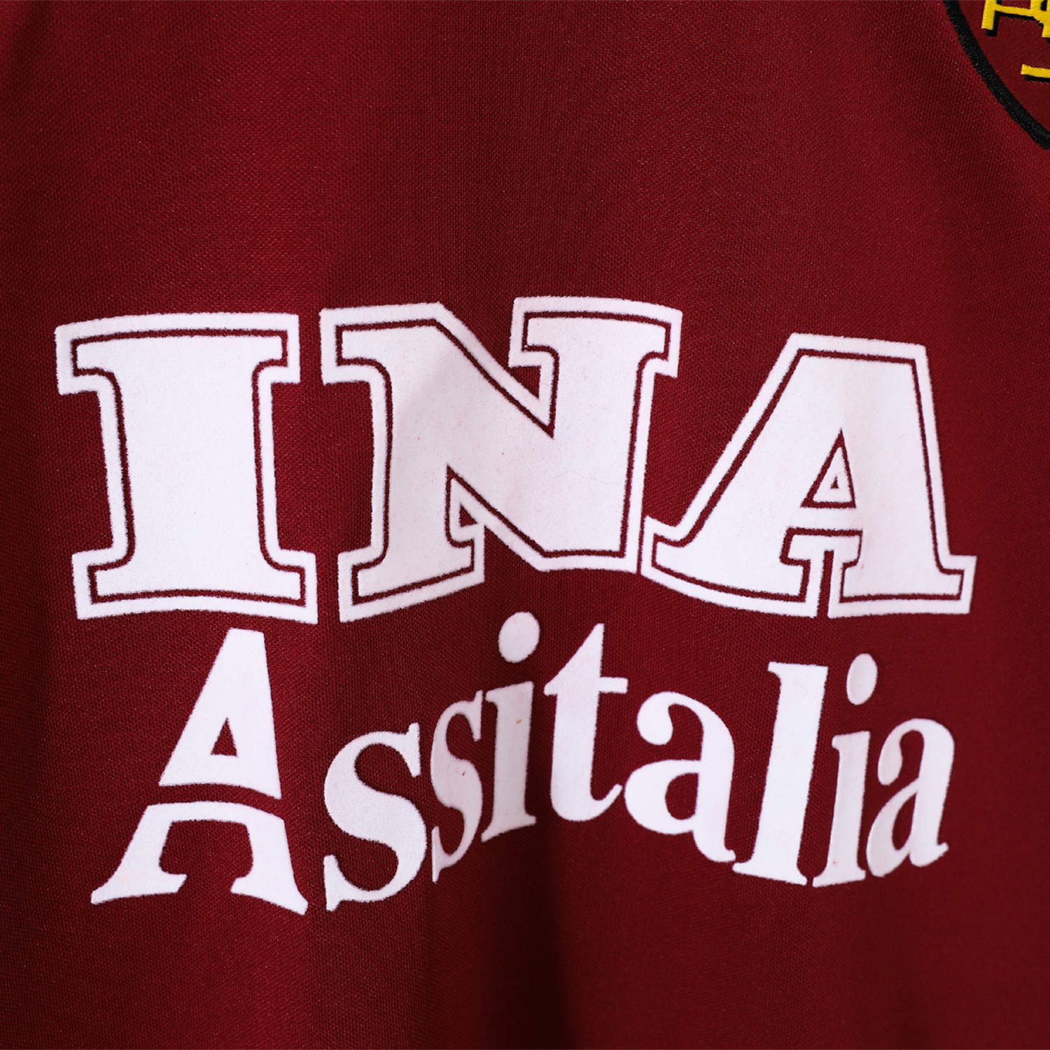 AlphaJersey-Retro Roma 1998-99 Home Long Sleeves Jersey