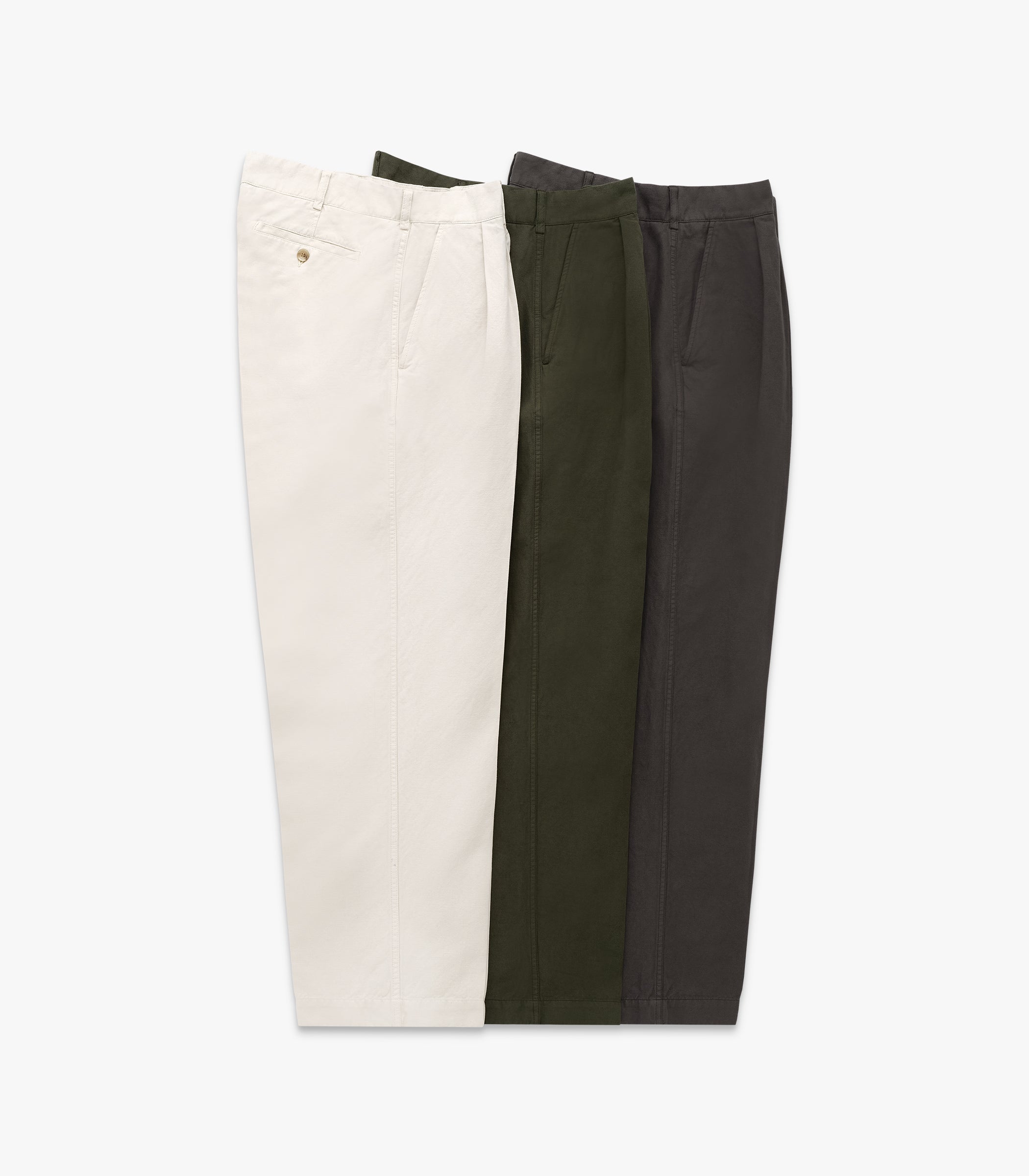 Canal Pleated Twill Cotton & Linen Pant | Modern Menswear by yycbvcnbmmnbm