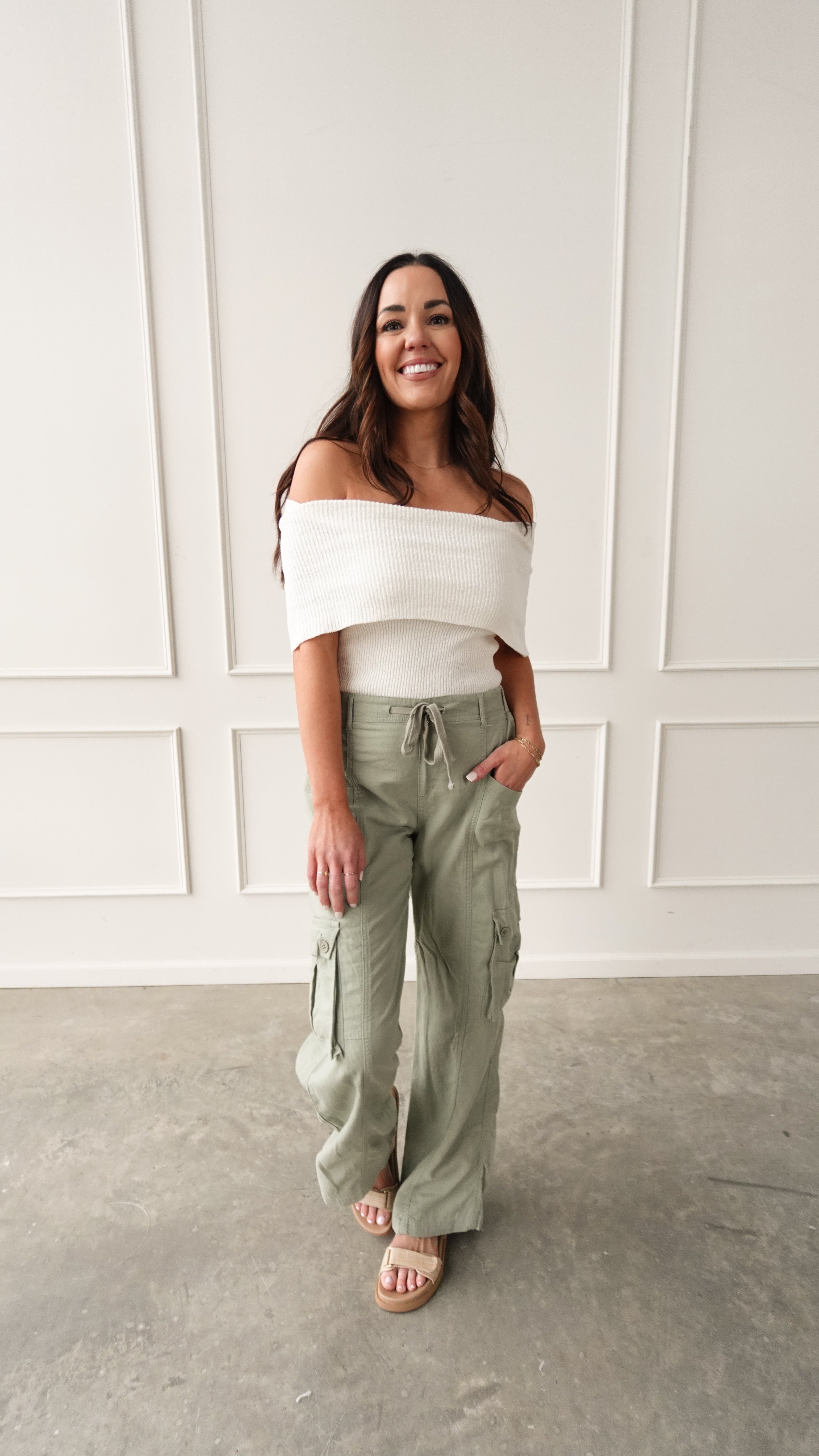 White Off-Shoulder Knit Top | Elegant Women's Fashion by coolavocek