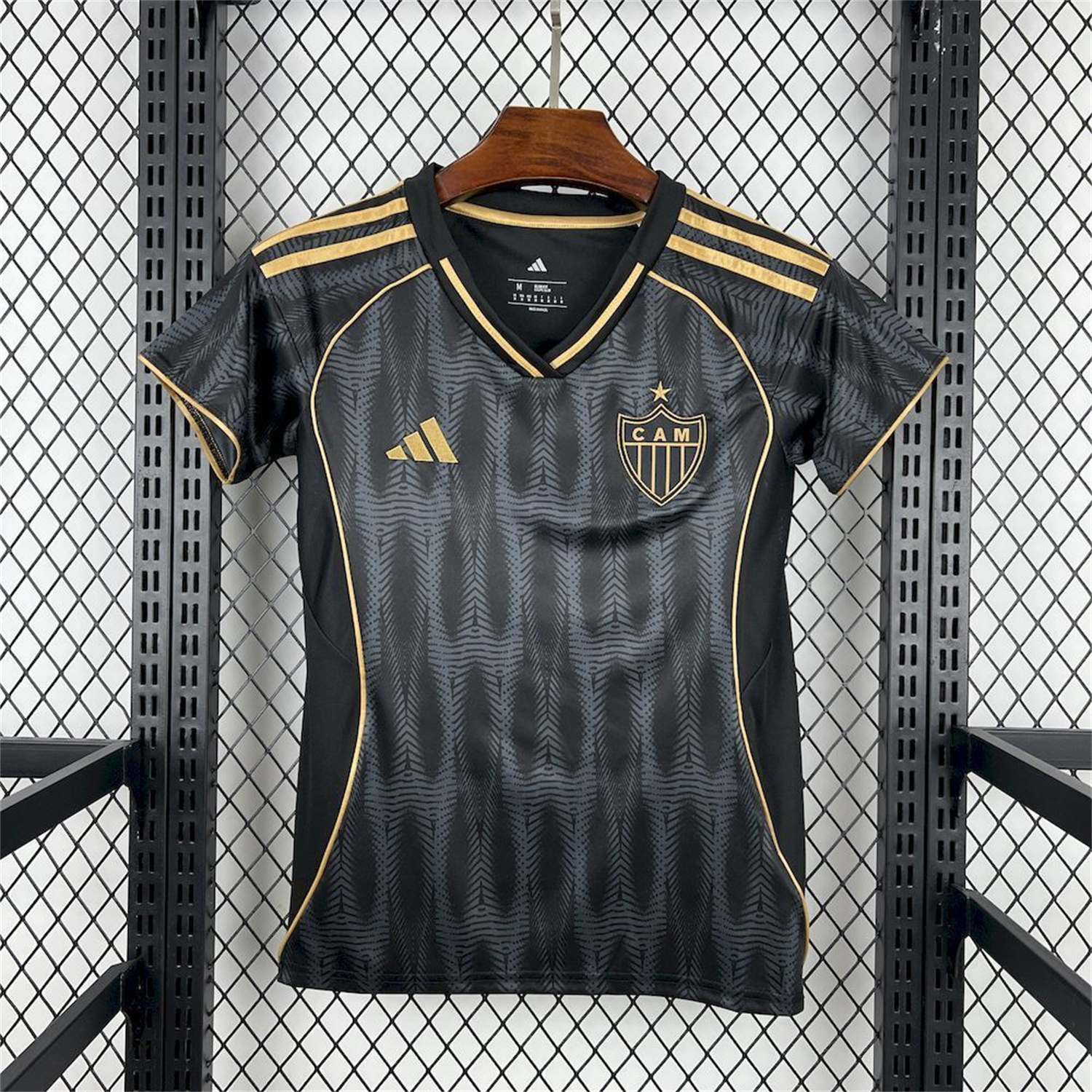 AlphaJersey-Women's Atletico Mineiro 25-26 Third Black And Gold Unsponsored Jersey