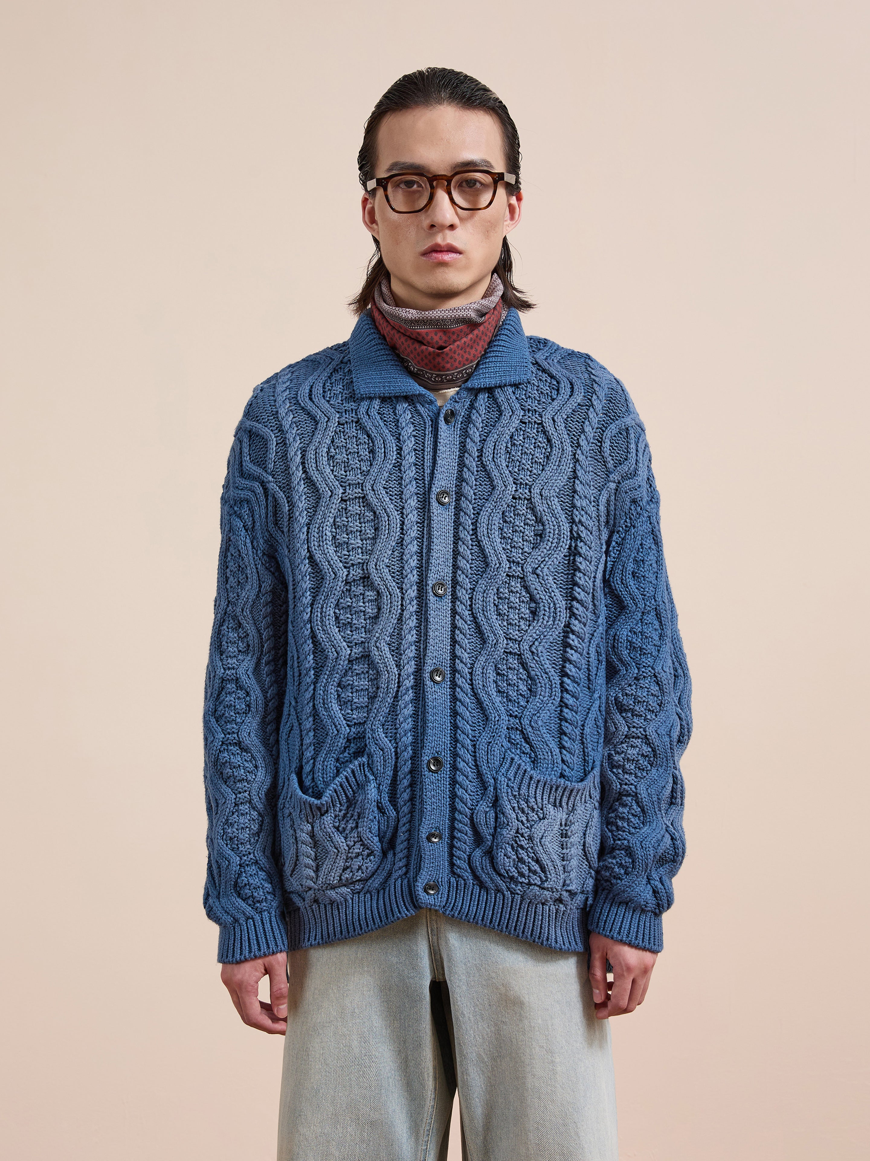 Cable Knit Buttoned Cardigan | Modern Menswear by yycbvcnbmmnbm
