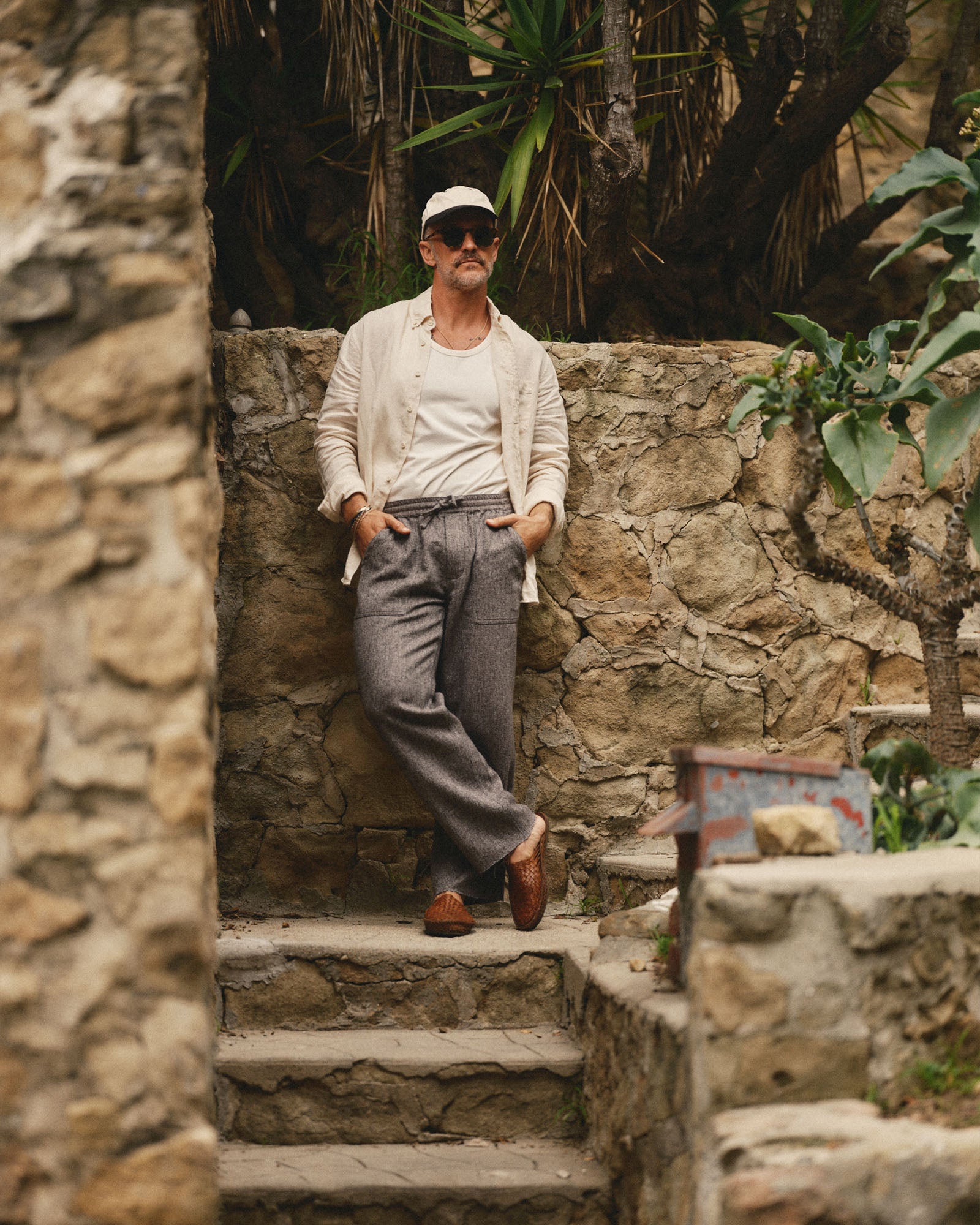 The Breakwater Pant in Grey Marl Hemp | Modern Menswear by yycbvcnbmmnbm
