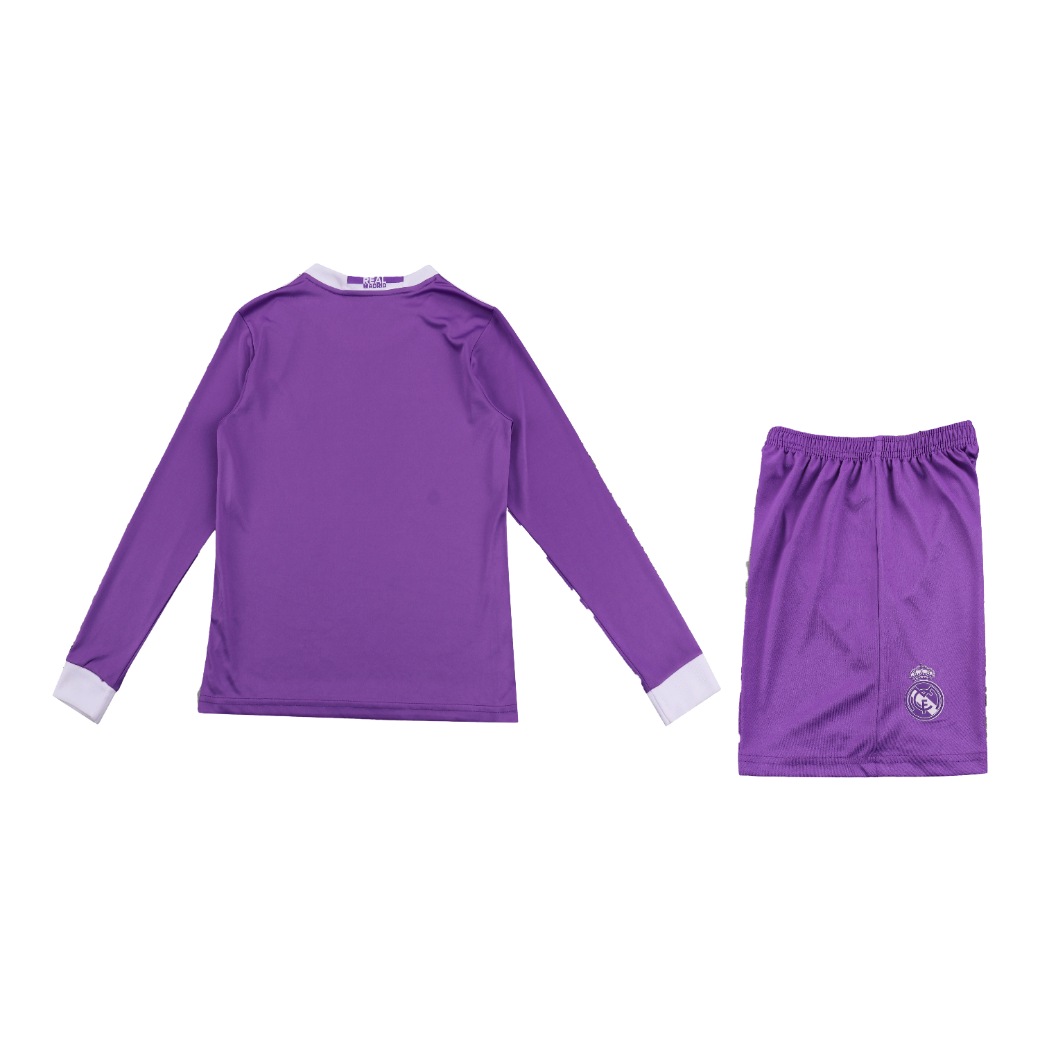 AlphaJersey-Retro Real Madrid 16-17 Away Purple Long Sleeves Kids Kit