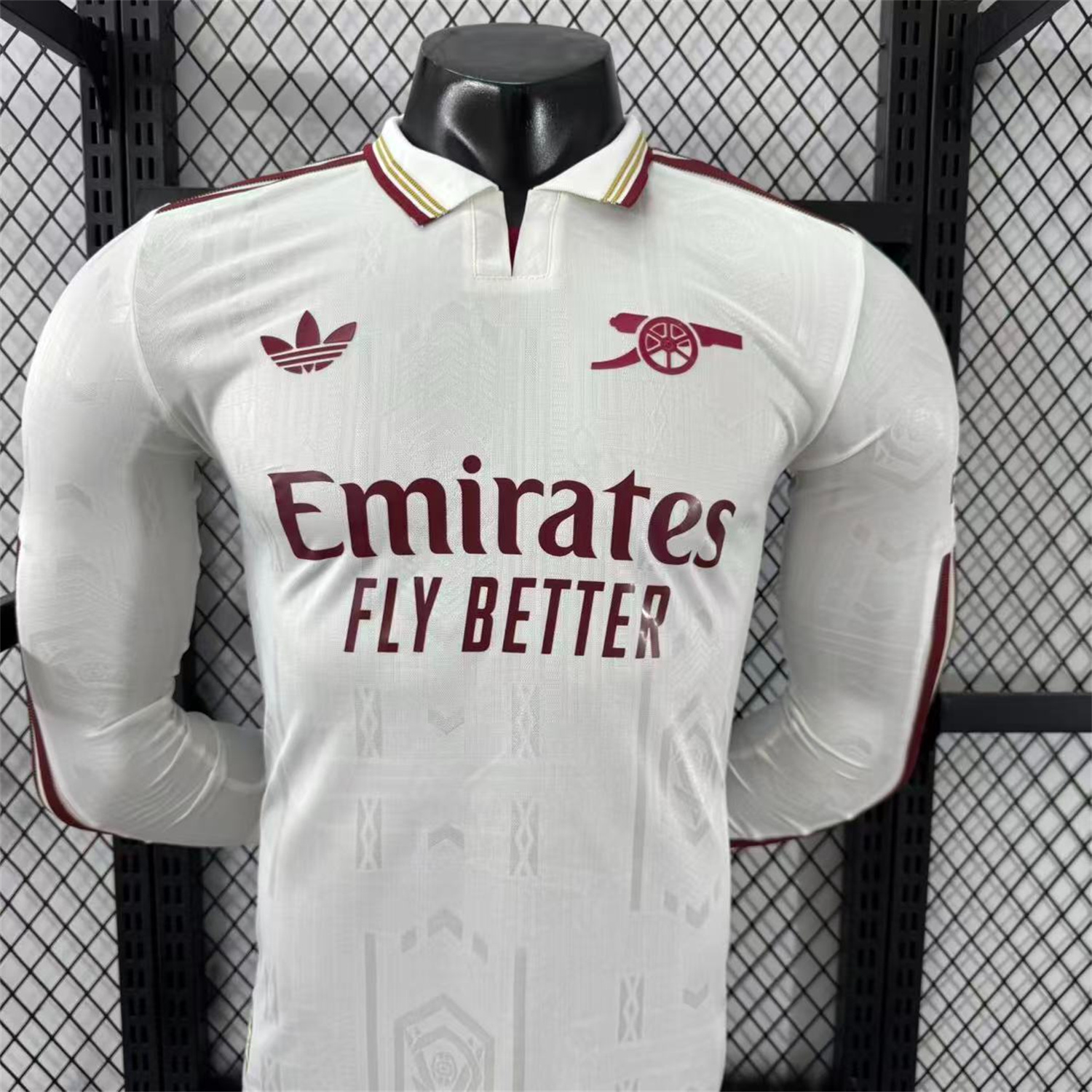 AlphaJersey-Arsenal 25-26 Third White Long Sleeves Jersey - Player Version