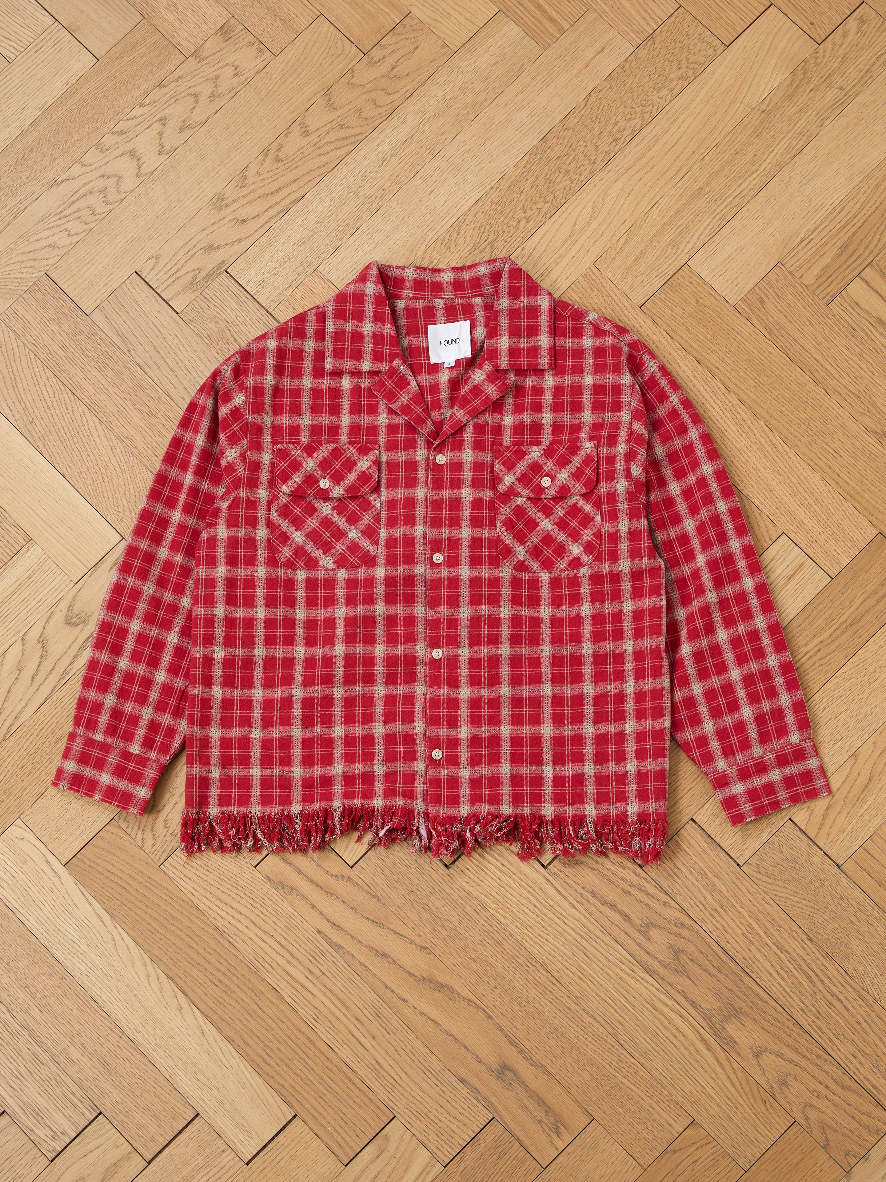 Raw Cut Fringe Plaid Camp Shirt | Modern Menswear by yycbvcnbmmnbm