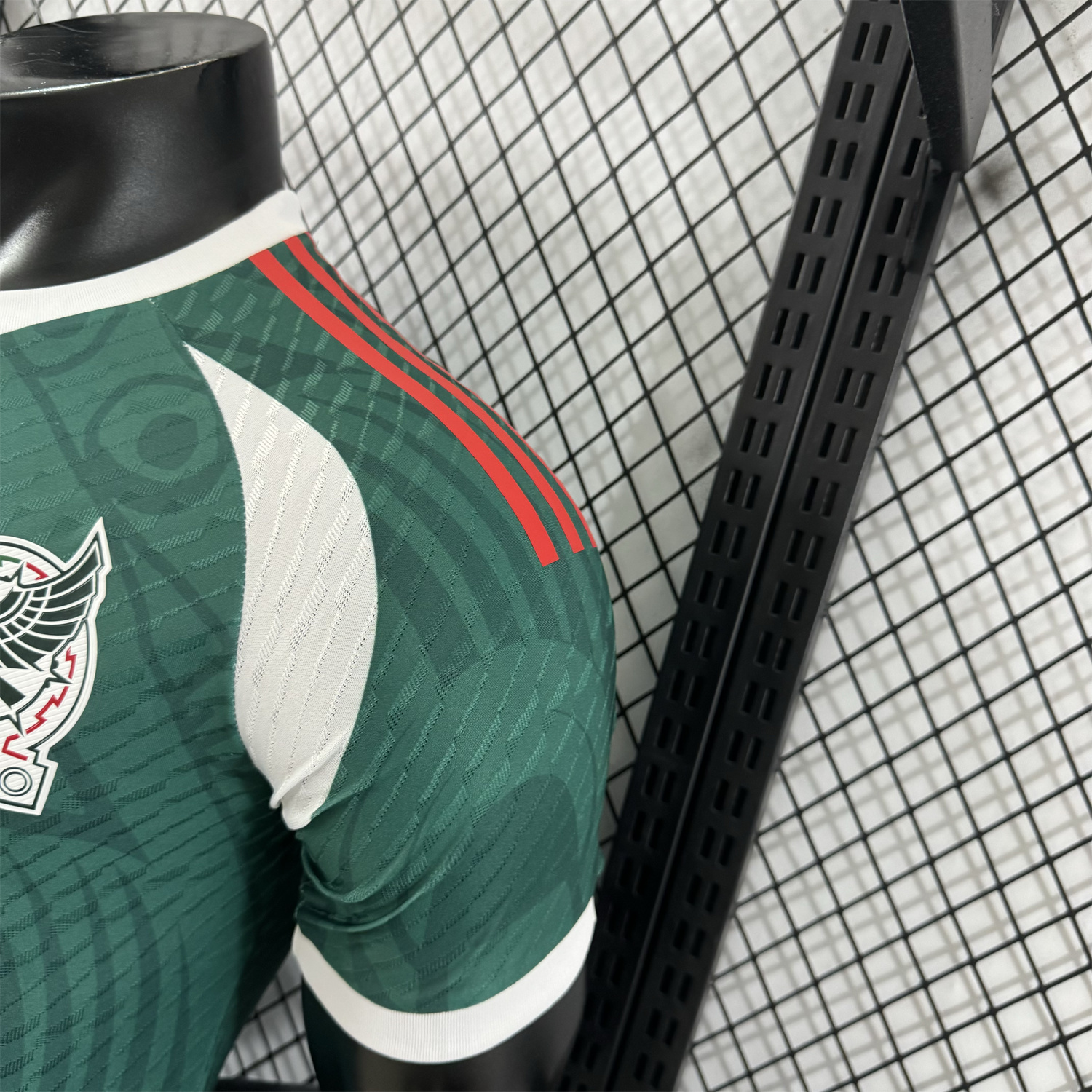 AlphaJersey-Mexico 25-26 Green Human Face Shaped Pattern Special Jersey - Player Version