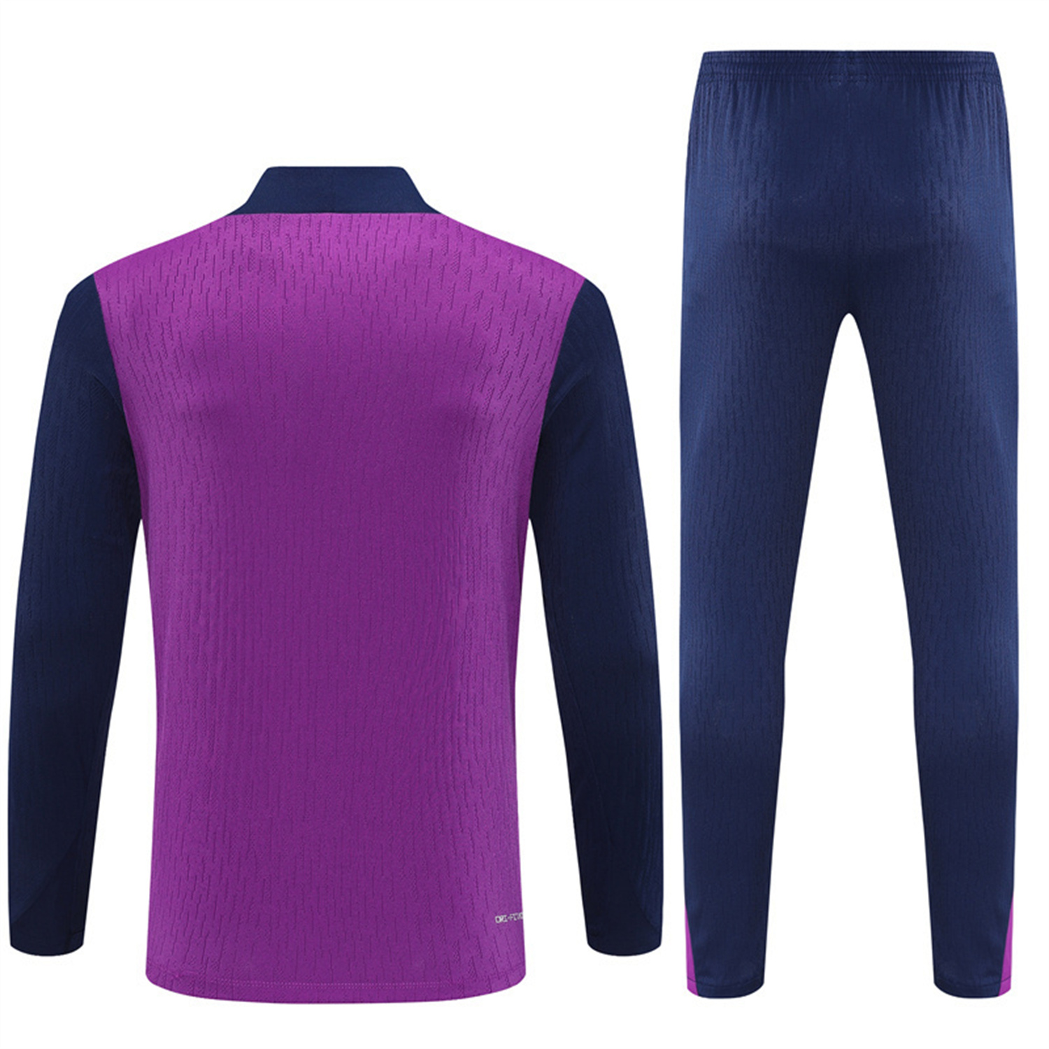 AlphaJersey-Barcelona 25-26 Kids Long Sleeve Training Set - Purple Top & Deep Blue Pants