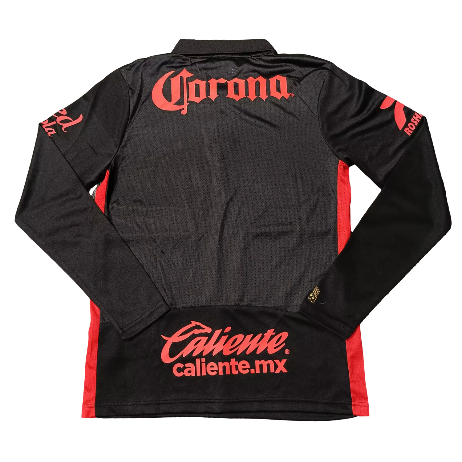 AlphaJersey-Toluca 25-26 Third Black Long Sleeves Jersey with Star - Player Version