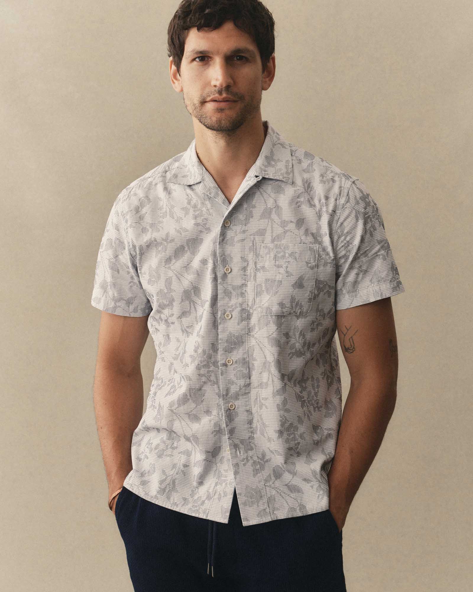 The Hawthorne Shirt in Sky Blue Floral Jacquard | Modern Menswear by yycbvcnbmmnbm
