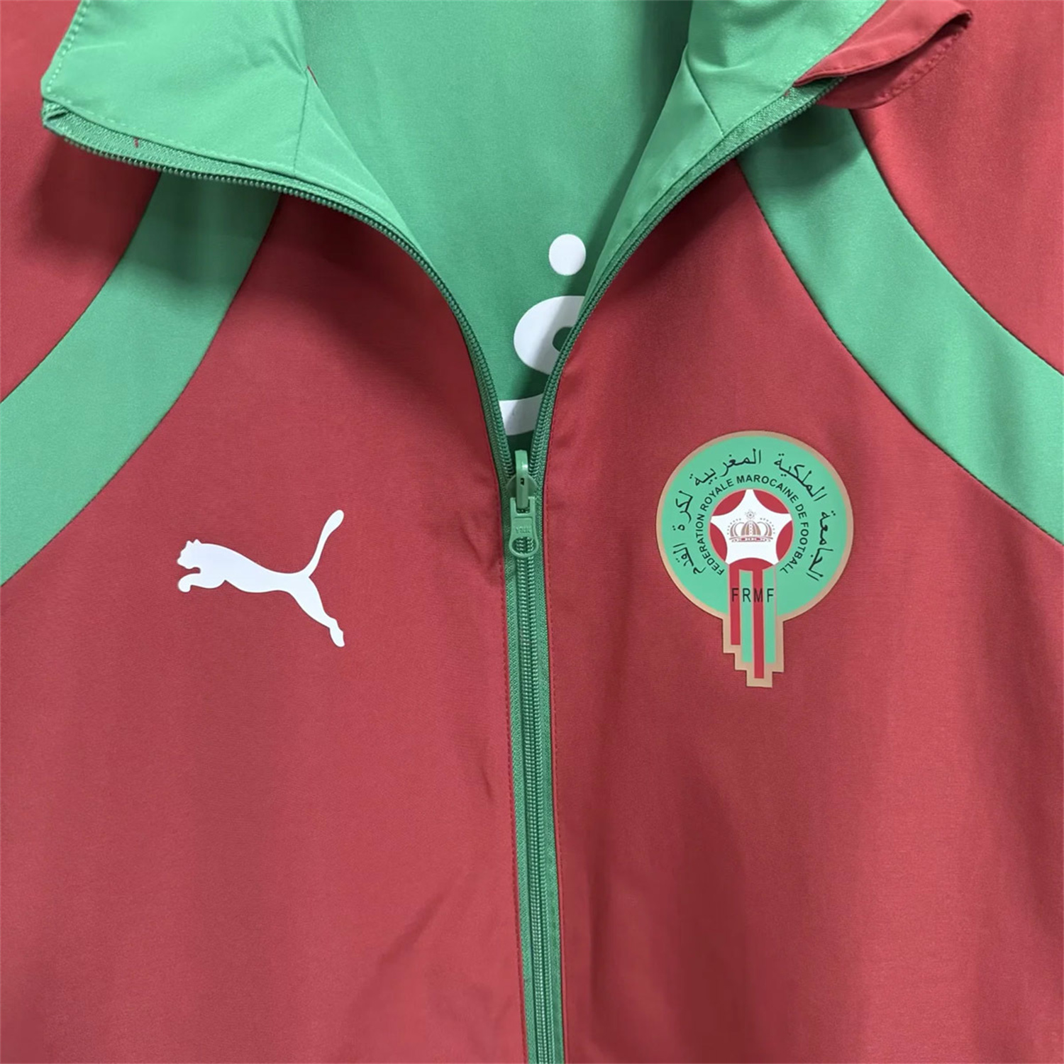 AlphaJersey-Morocco 2026 Pre-Match Double Sided Reversible Windbreaker - Red