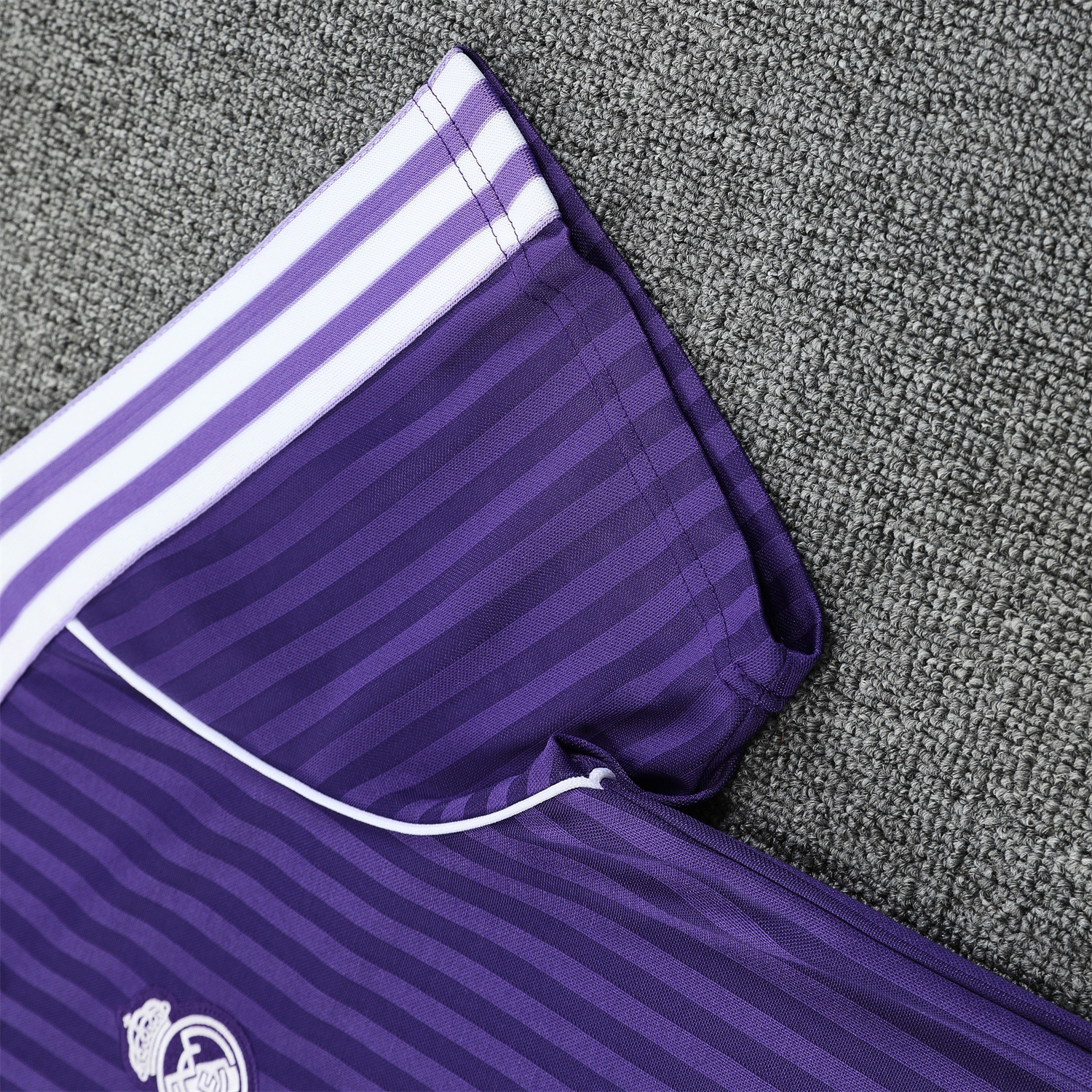 AlphaJersey-Real Madrid 25-26 Short-Sleeve Training Set - Pure Purple Top & Purple Shorts