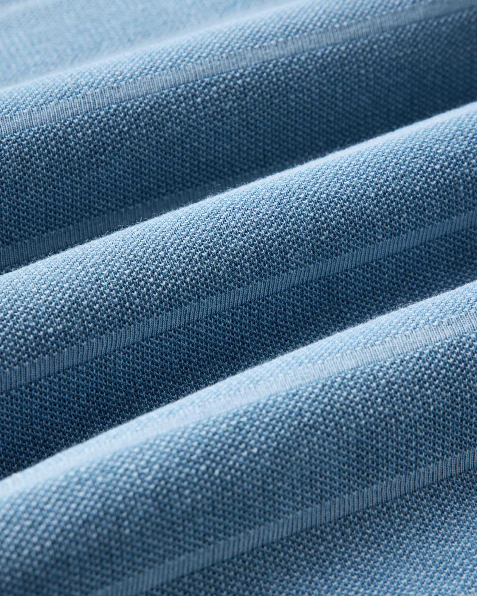 The Pacific Polo in Washed Indigo Pique Stripe | Modern Menswear by yycbvcnbmmnbm
