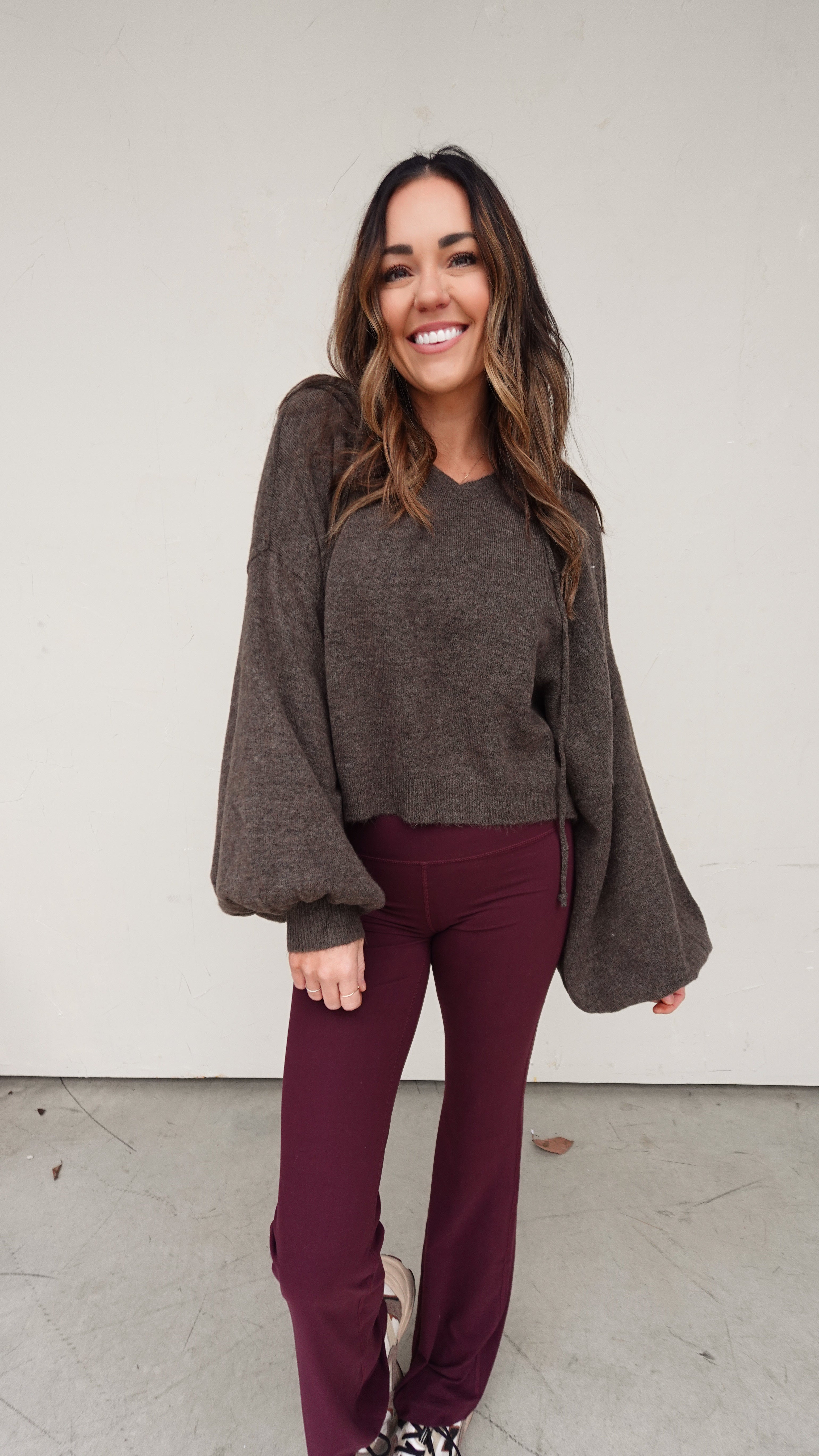 Knit Hooded Pullover - Chocolate | Elegant Women's Fashion by coolavocek
