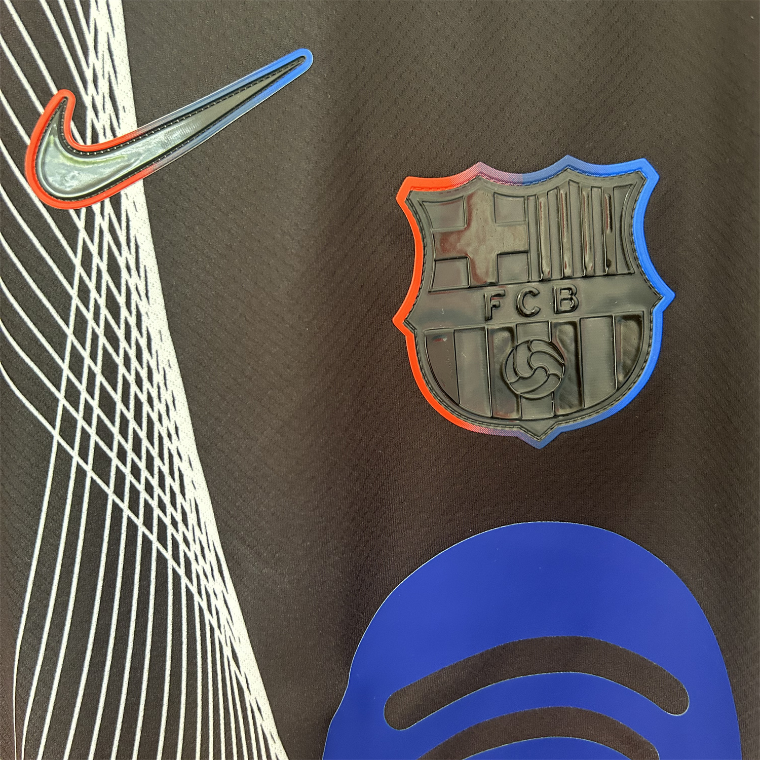 AlphaJersey-Barcelona 25-26 T90 White Black Lines Red Jersey - Fans Version